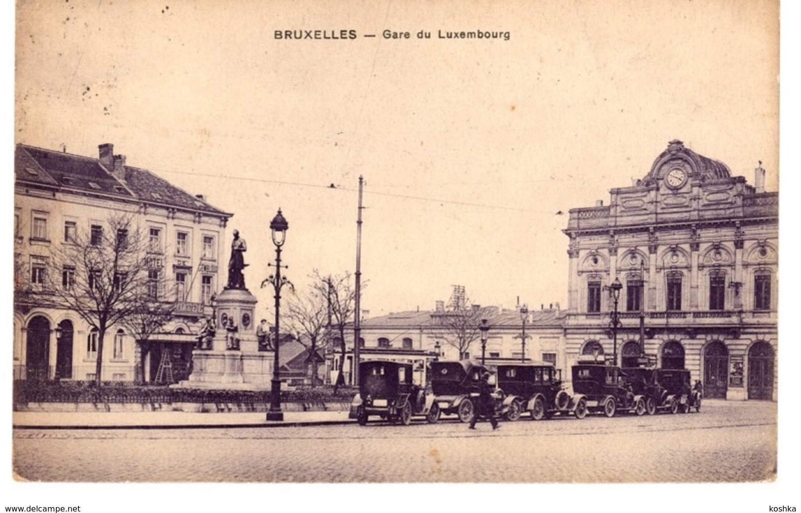 Bruxelles - Gare De Luxembourg - 1929 - Carte D'art - C - Chemins De Fer, Gares