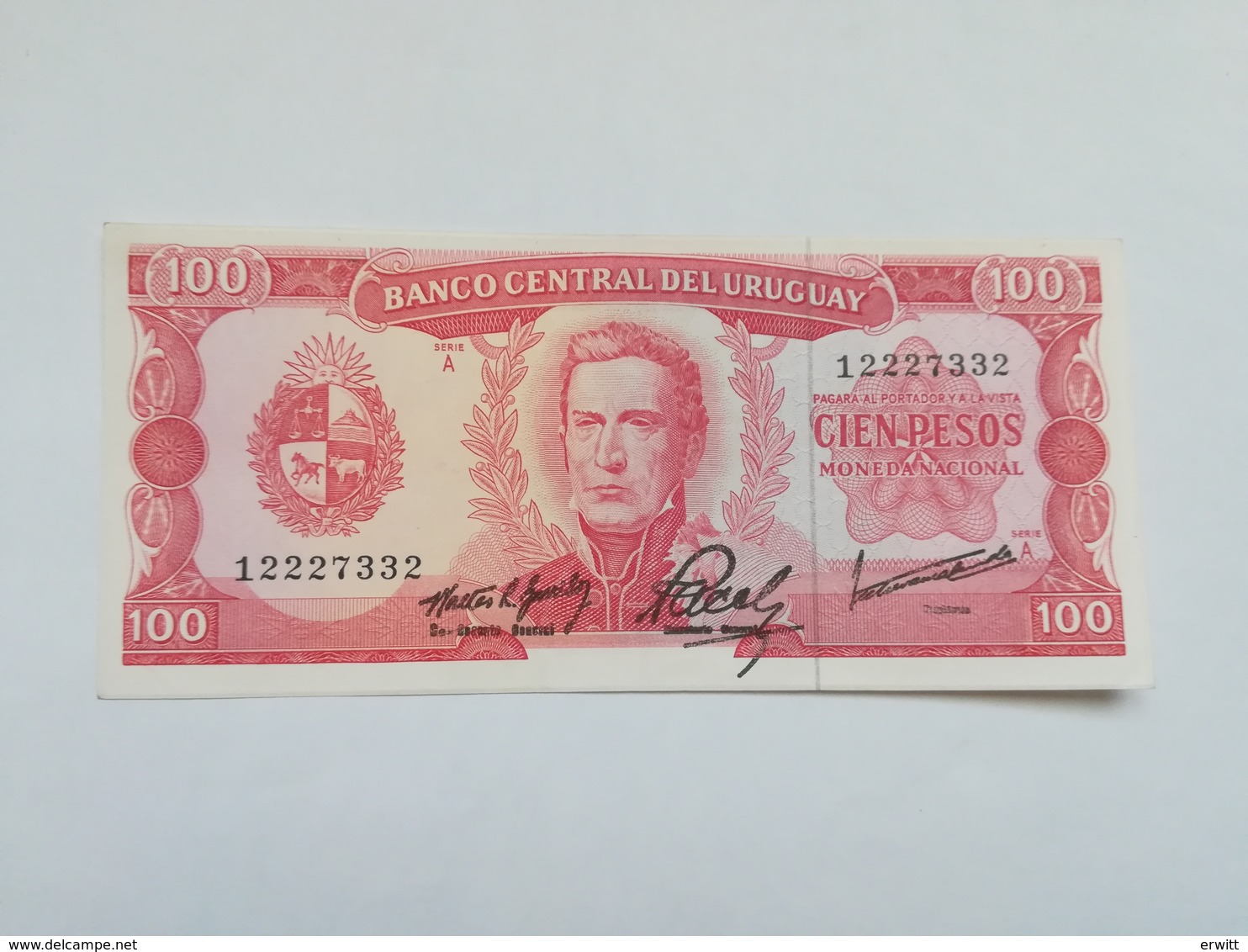 URUGUAY 100 PESOS 1967 - Uruguay