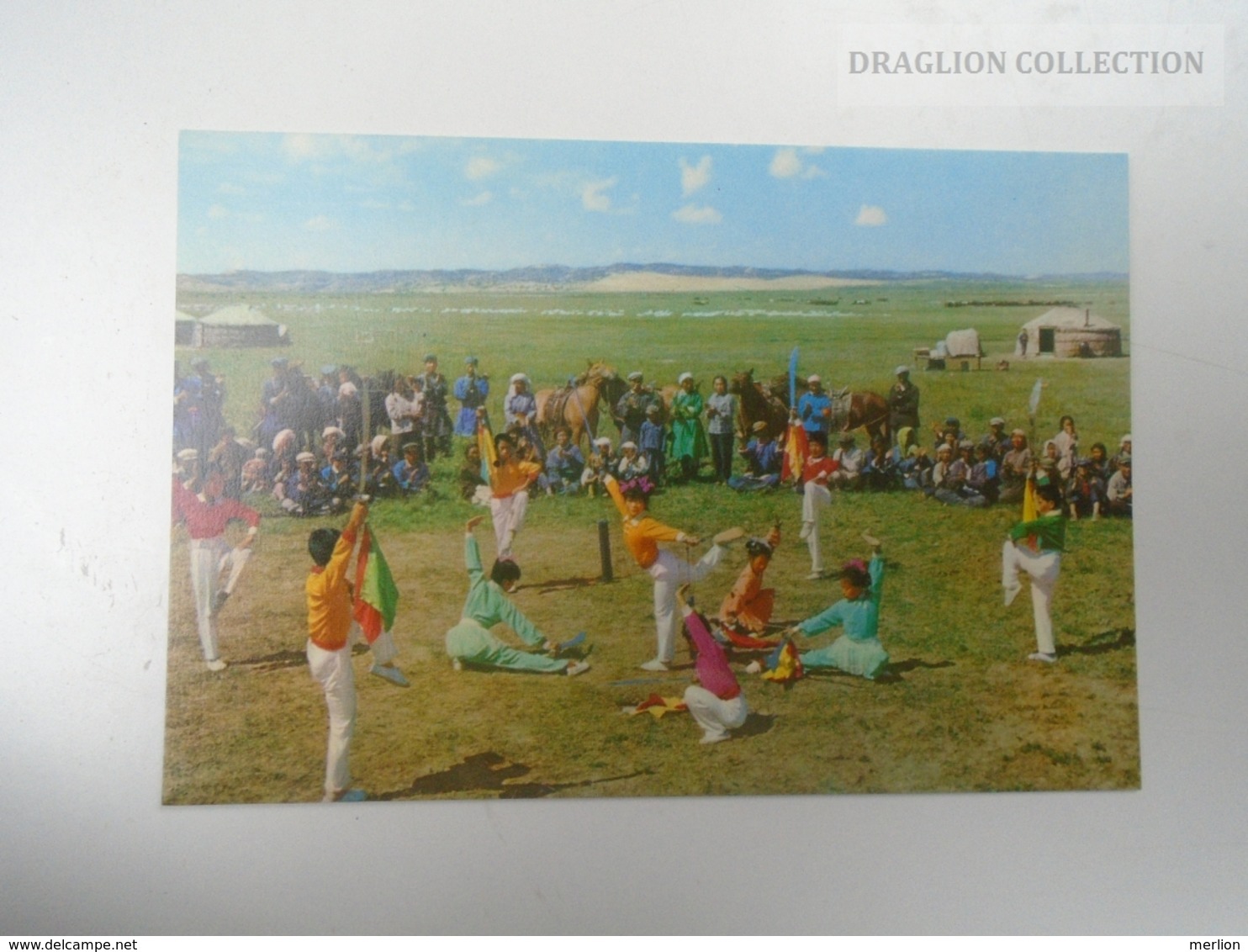 D163811 China Inner Mongolia - Traditional Sports  -Dancers  - Festival  Ca 1970's - Mongolia