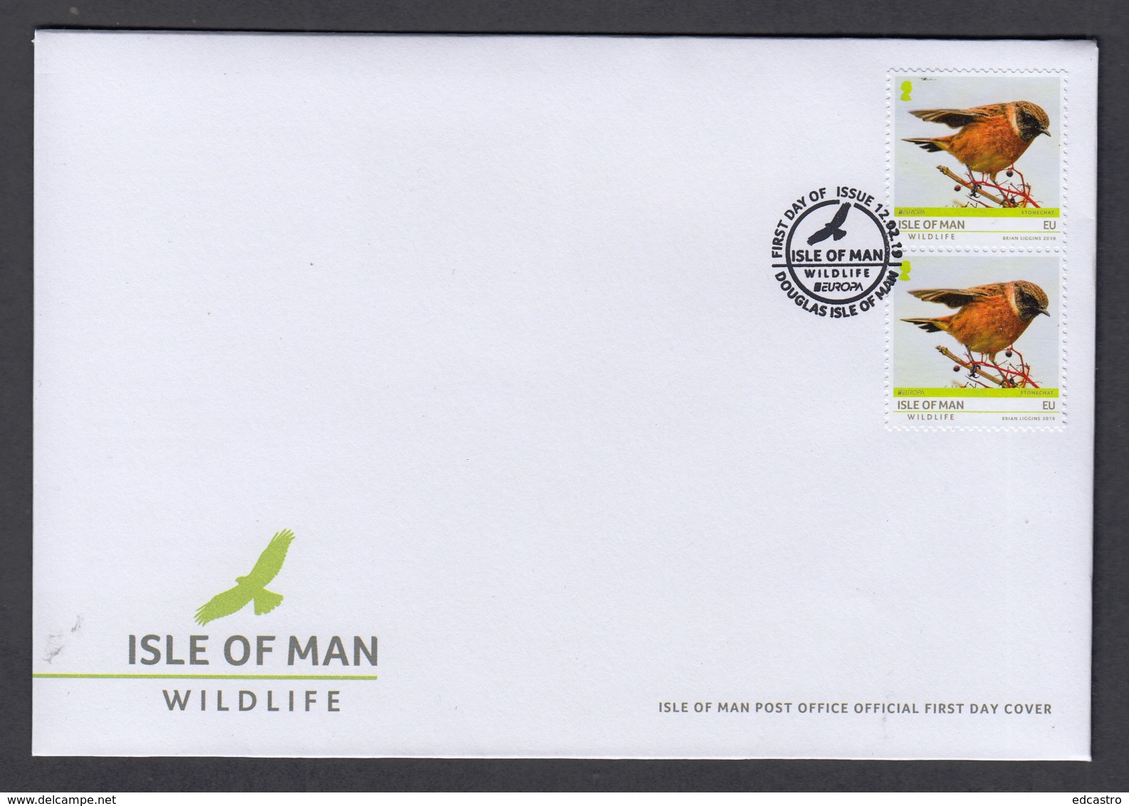 8.- ISLE OF MAN 2019 FDC EUROPA 2019 BIRDS - 2019