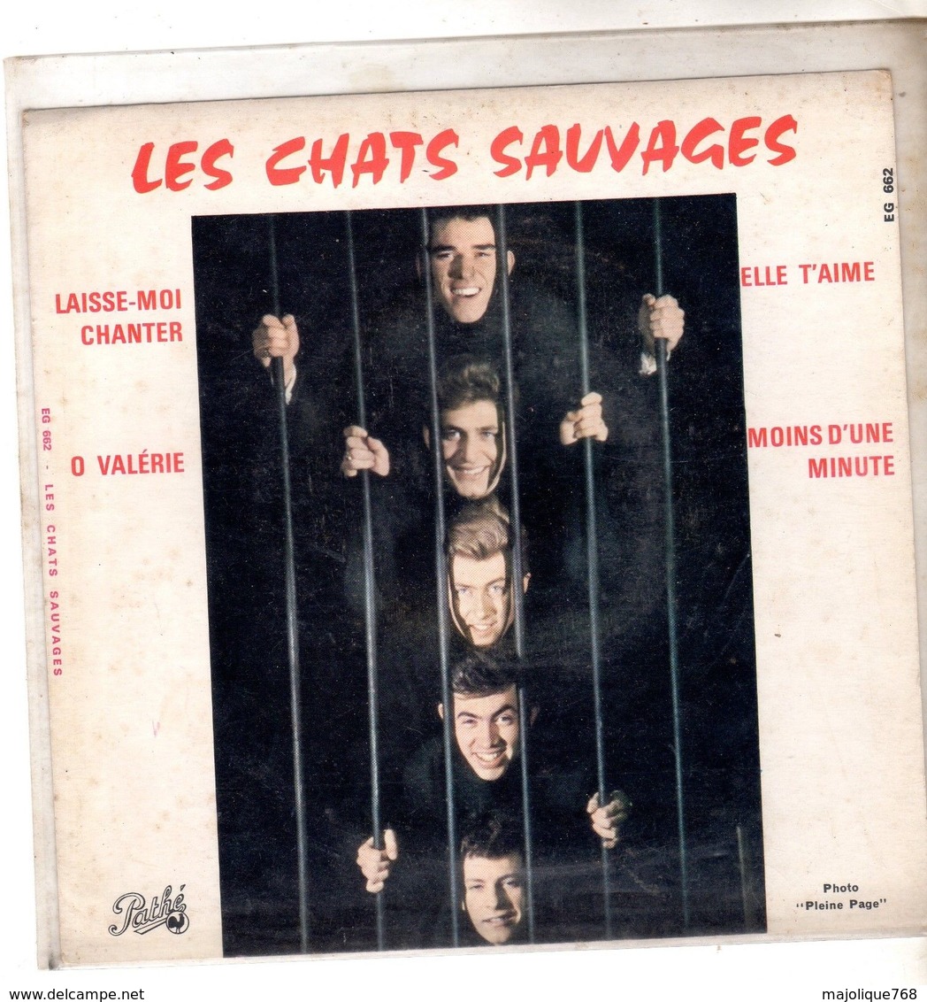 Pochette Sans Disque Sous Plastique - Les Chats Sauvages - Pathé EG 662 - 1963 - Accesorios & Cubiertas