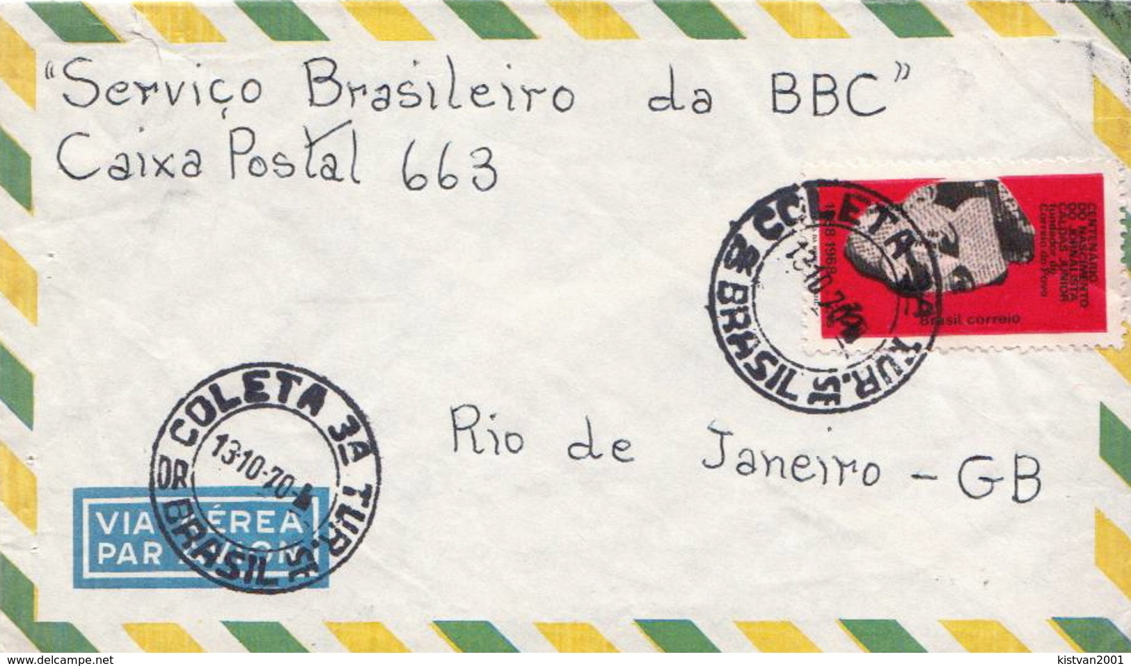 Postal History Cover: Brazil Stamps On Cover - Covers & Documents
