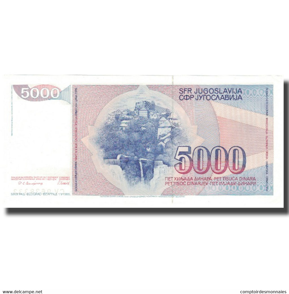 Billet, Yougoslavie, 5000 Dinara, 1985, 1985-05-01, KM:93a, SUP - Yougoslavie