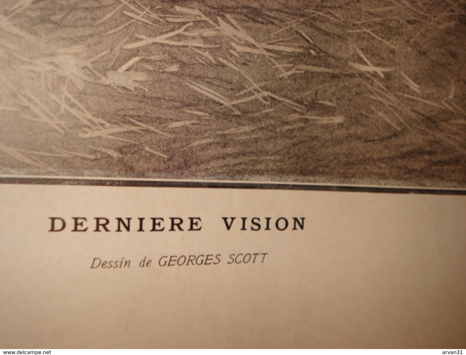 AFFICHE  Sur LA DERNIERE VISION - DESSIN  De Georges SCOTT  - - 1914-18