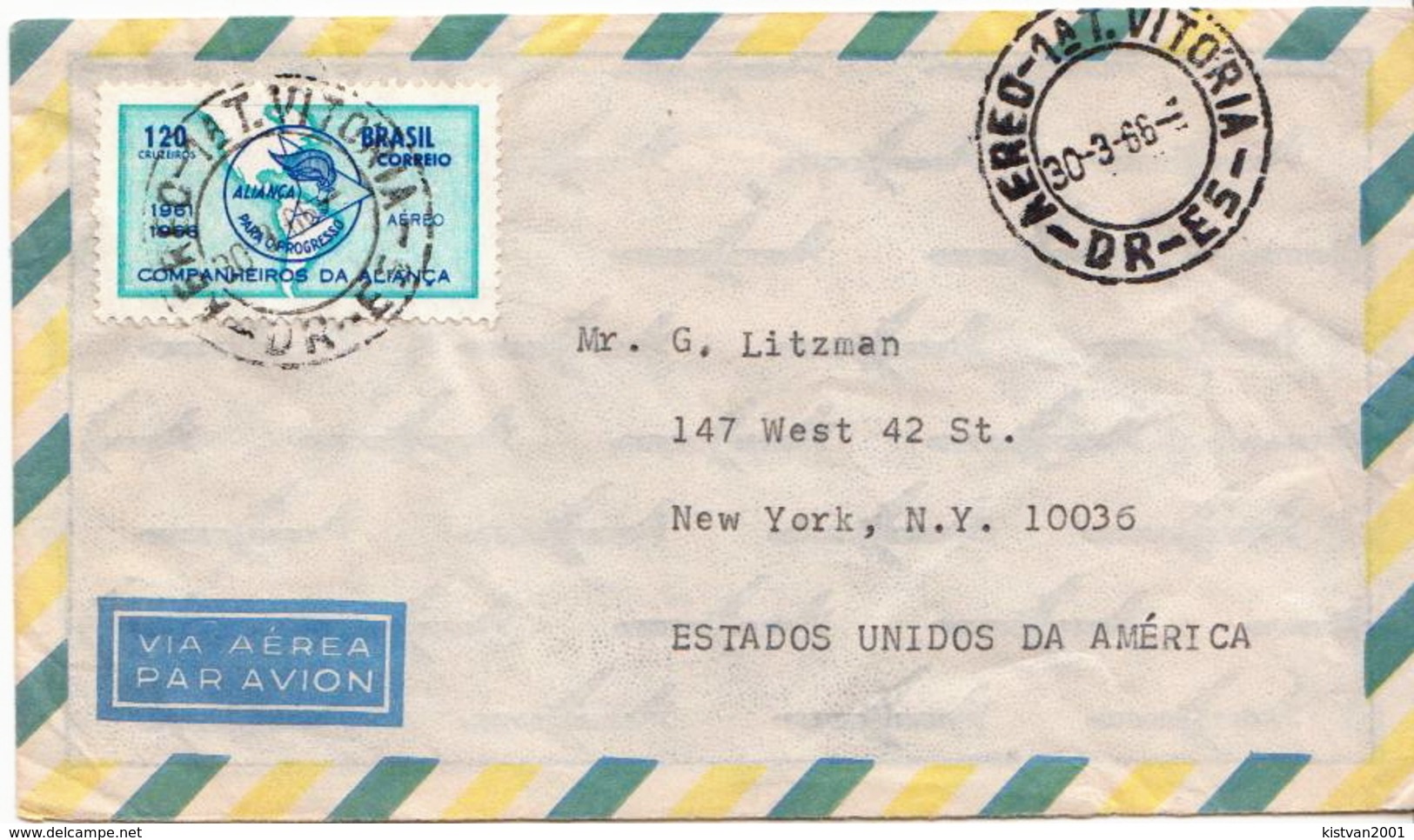 Postal History Cover: Brazil Stamp On Cover - Geography