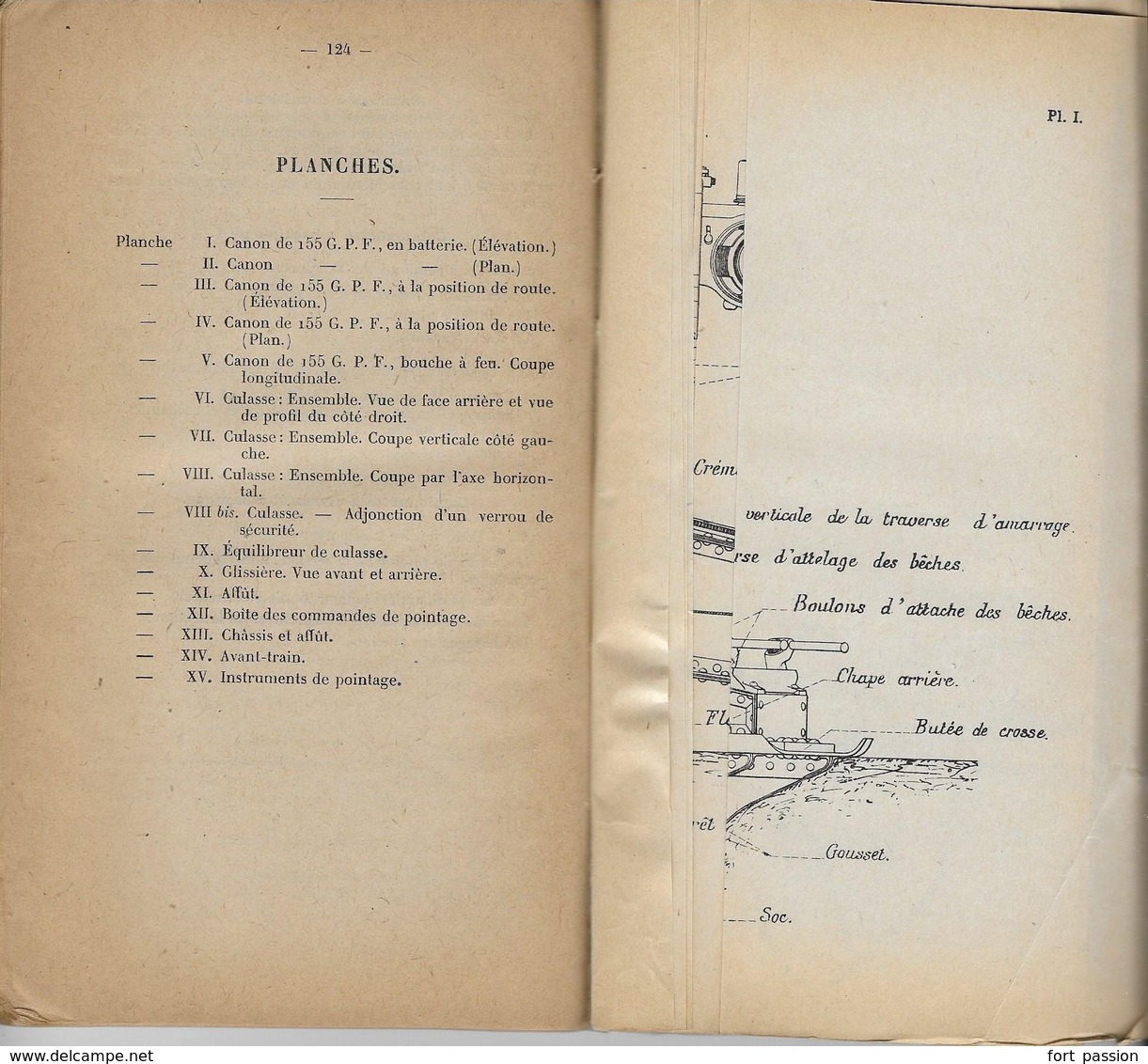 Règlement De Manoeuvre De L'artillerie Lourde   Canons De 155 GPF - French