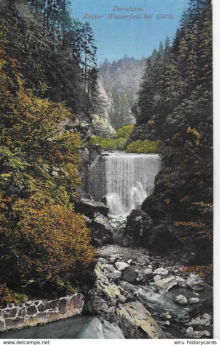 AK 0239  Dornbirn - Erster Wasserfall Bei Gütle / Verlag Rusch Um 1911 - Dornbirn