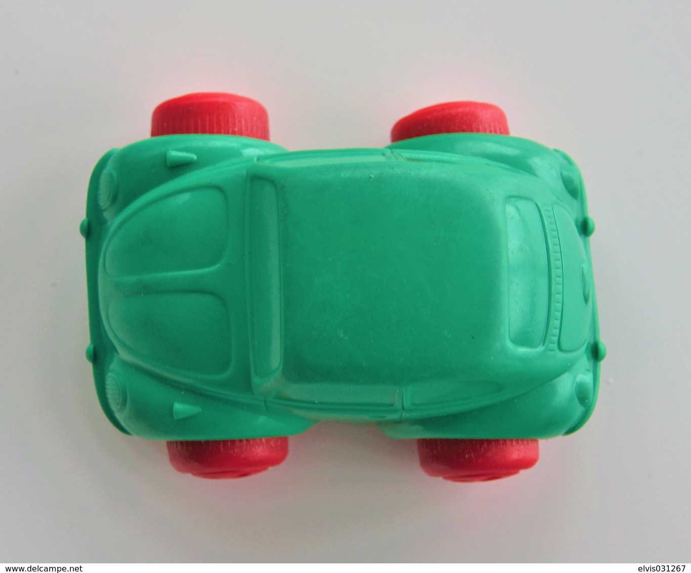 Vintage VINYL TOY CAR : Maker VIKINGPLAST SWEDEN - No. 4293 VW BEETLE - 7.00cm - 19XX - Rubber - Autres & Non Classés