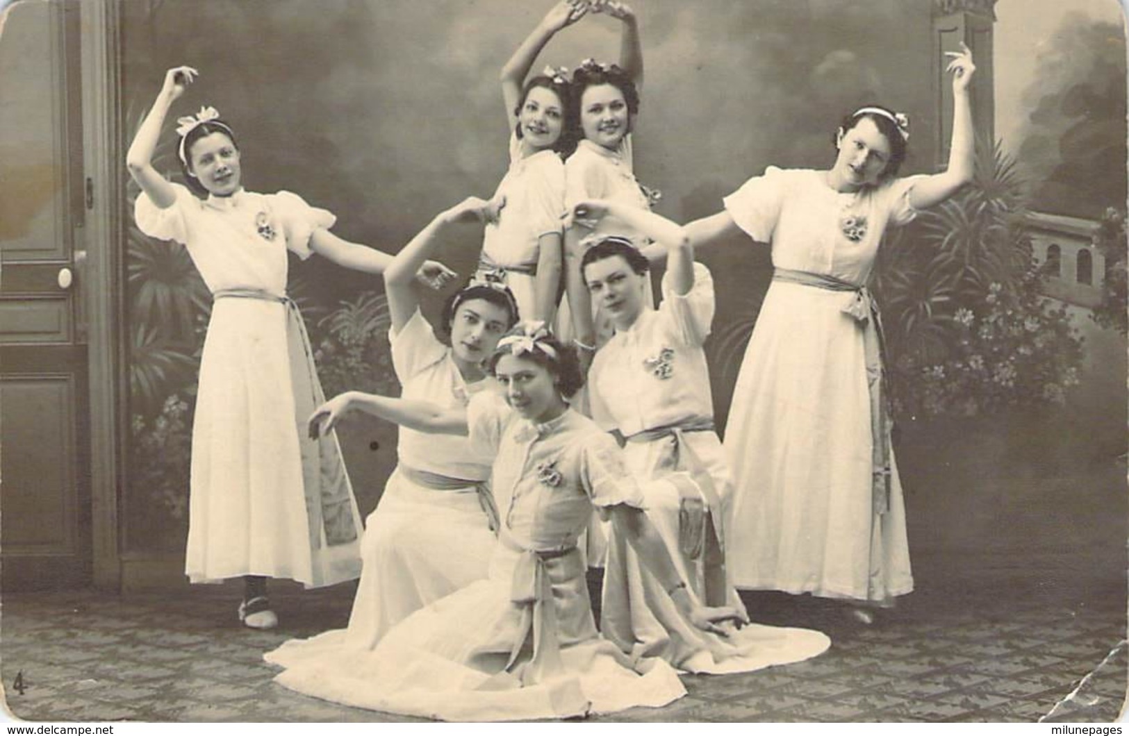 91 ESSONNE Carte Photo D'un Groupe De Jeunes Femmes Danseuses De JUVISY Sur ORGE - Juvisy-sur-Orge