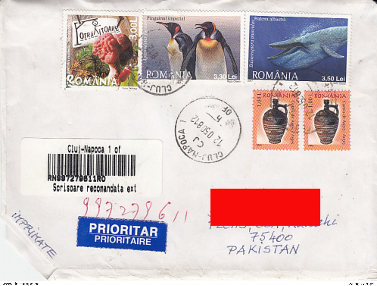 Romania Airmail Cover To Pakistan, Stamps, Birds    (A-3100-special-3) - Covers & Documents