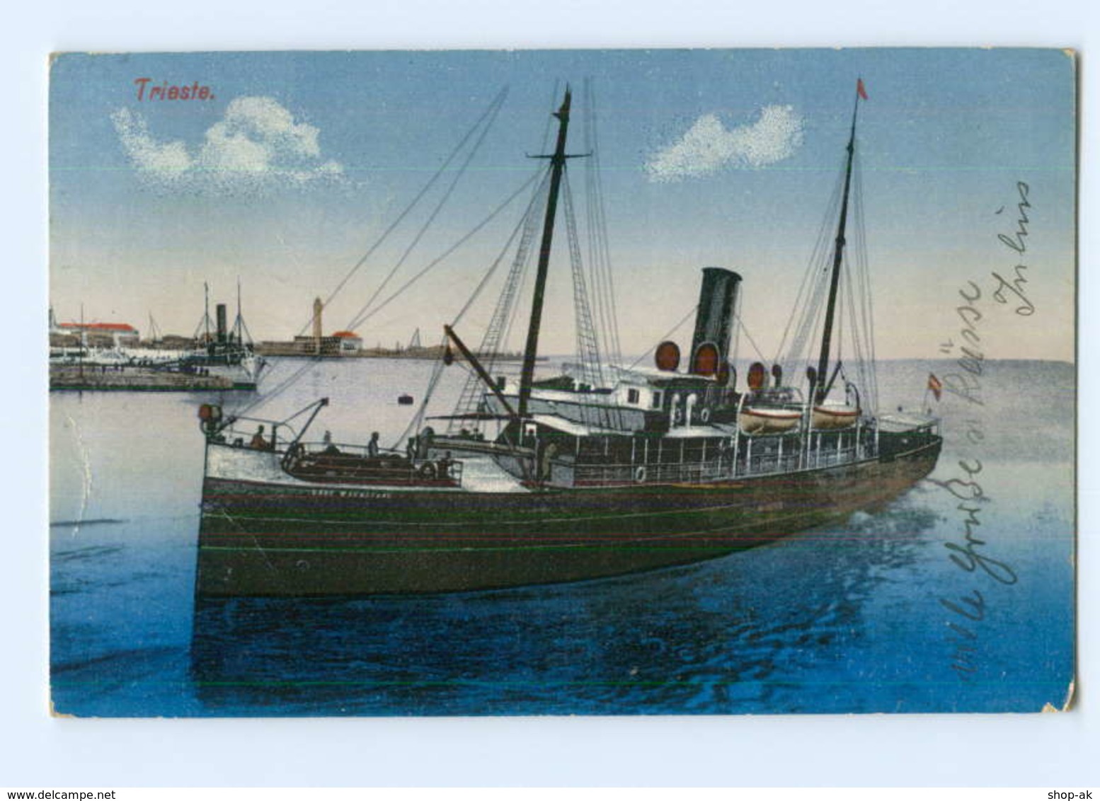 Y5742/ Trieste  Dampfer AK 1911 Italien - Sonstige & Ohne Zuordnung