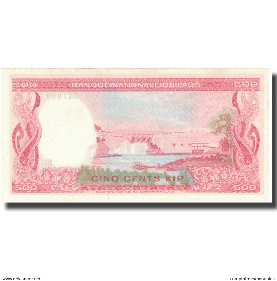 Billet, Lao, 500 Kip, Undated (1974), KM:17a, SUP - Laos