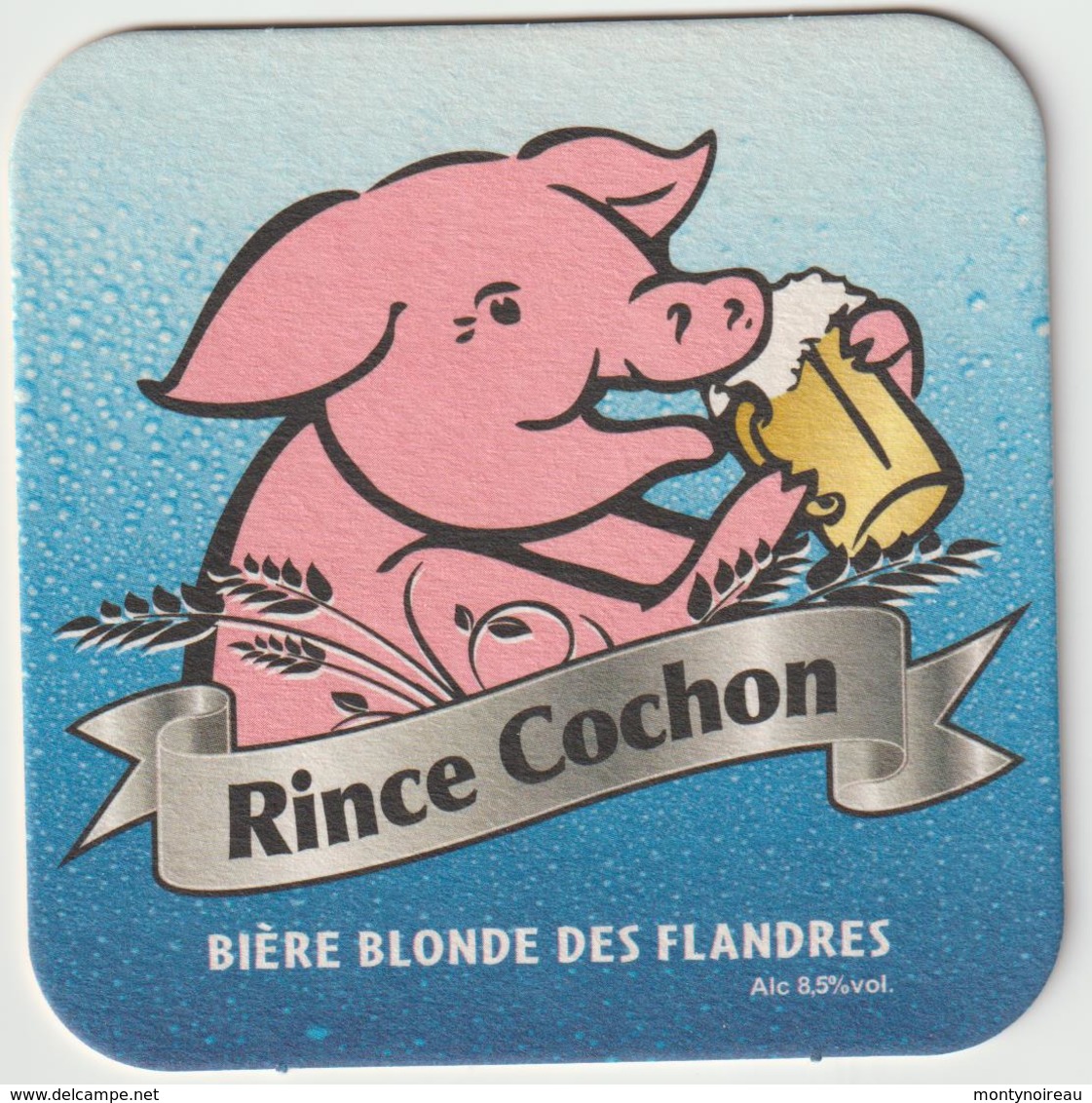 Sous-bocks - Bock :   Rince Cochon , Bière  Forte Aux  Fruits  Rouge , Blonde  Des  Flandres - Bierviltjes