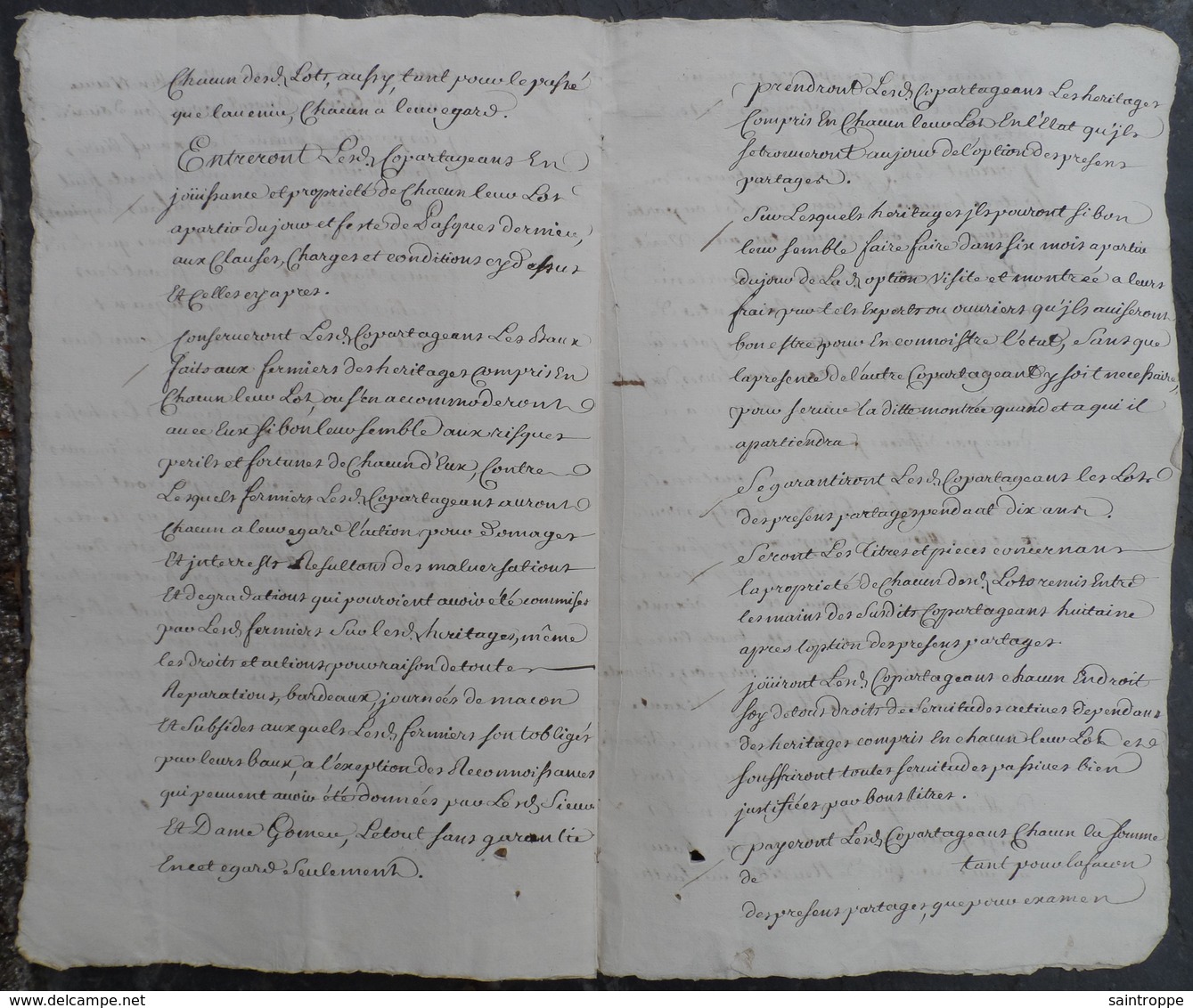 Manuscrit De 1746.Belle Calligraphie.Succession Mathurin Gomeu, Yvré-le-Pôlin.Le Mans Paroisse "La Couture". - Manuscrits