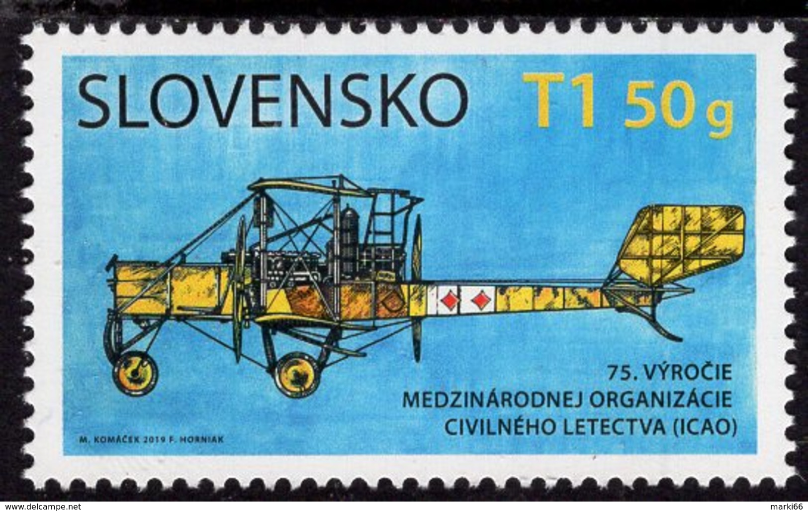 Slovakia - 2019 - 75th Anniversary Of International Civil Aviation Organisation (ICAO) - Mint Stamp - Unused Stamps