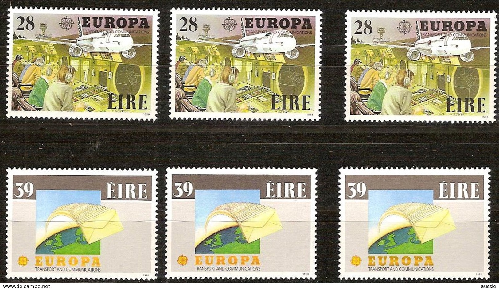 Cept 1988 Irlande Ireland Ierland Yvertn° 653-54 *** MNH 3 Séries Cote 27 Euro - Neufs