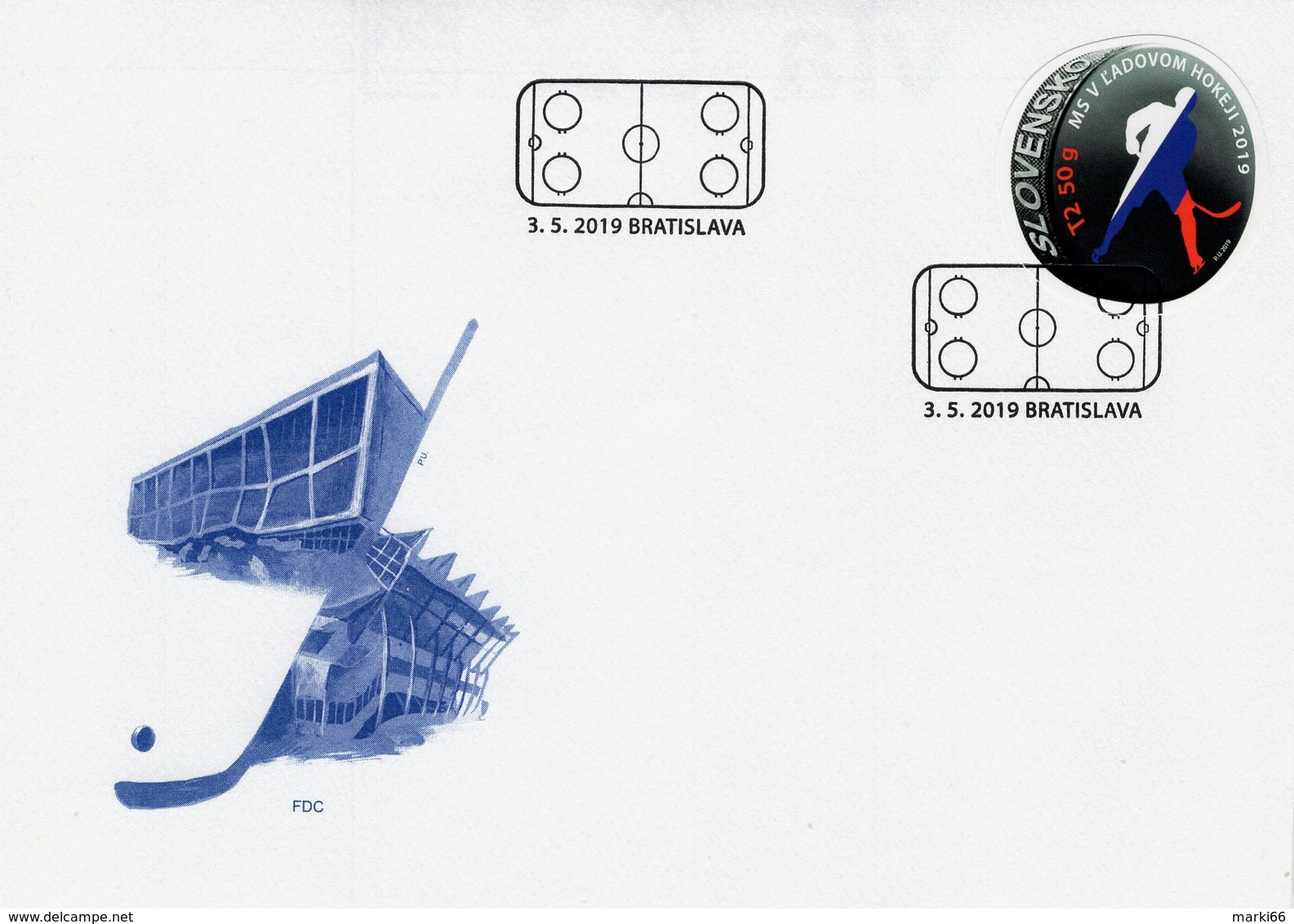 Slovakia - 2019 - Ice Hockey World Championship In Bratislava And Košice - FDC (first Day Cover) - FDC