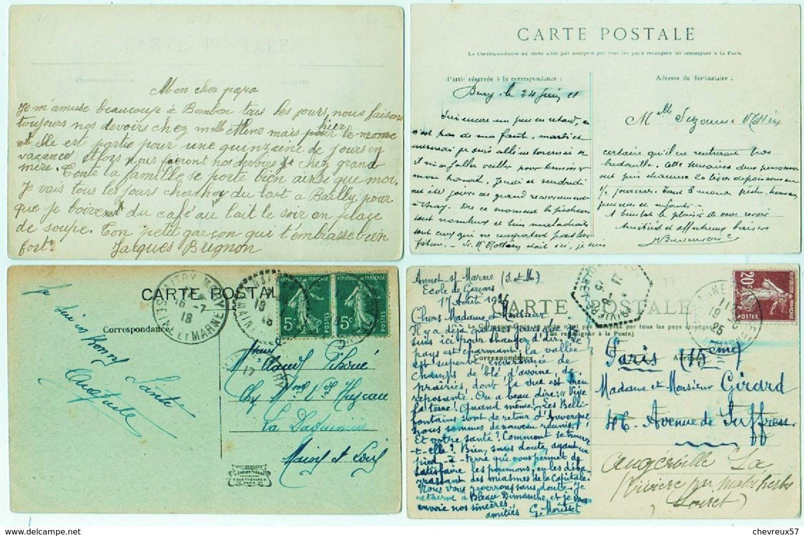 VILLES ET VILLAGES DE FRANCE - LOT 18 - 25 Cartes Anciennes - Seine-et-Marne - 5 - 99 Cartes