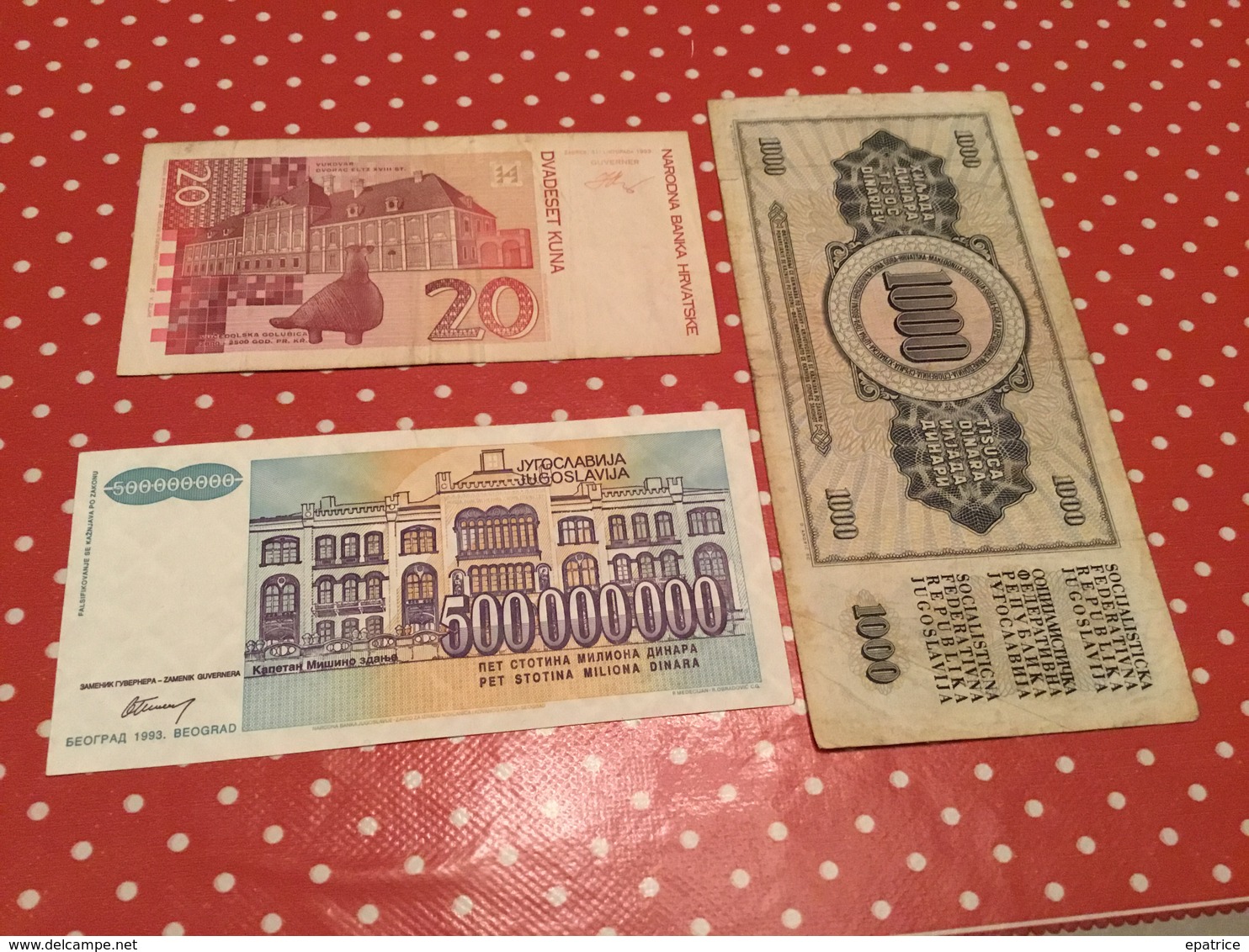 LOT DE 3 BILLETS Voir Le Scan - Kilowaar - Bankbiljetten