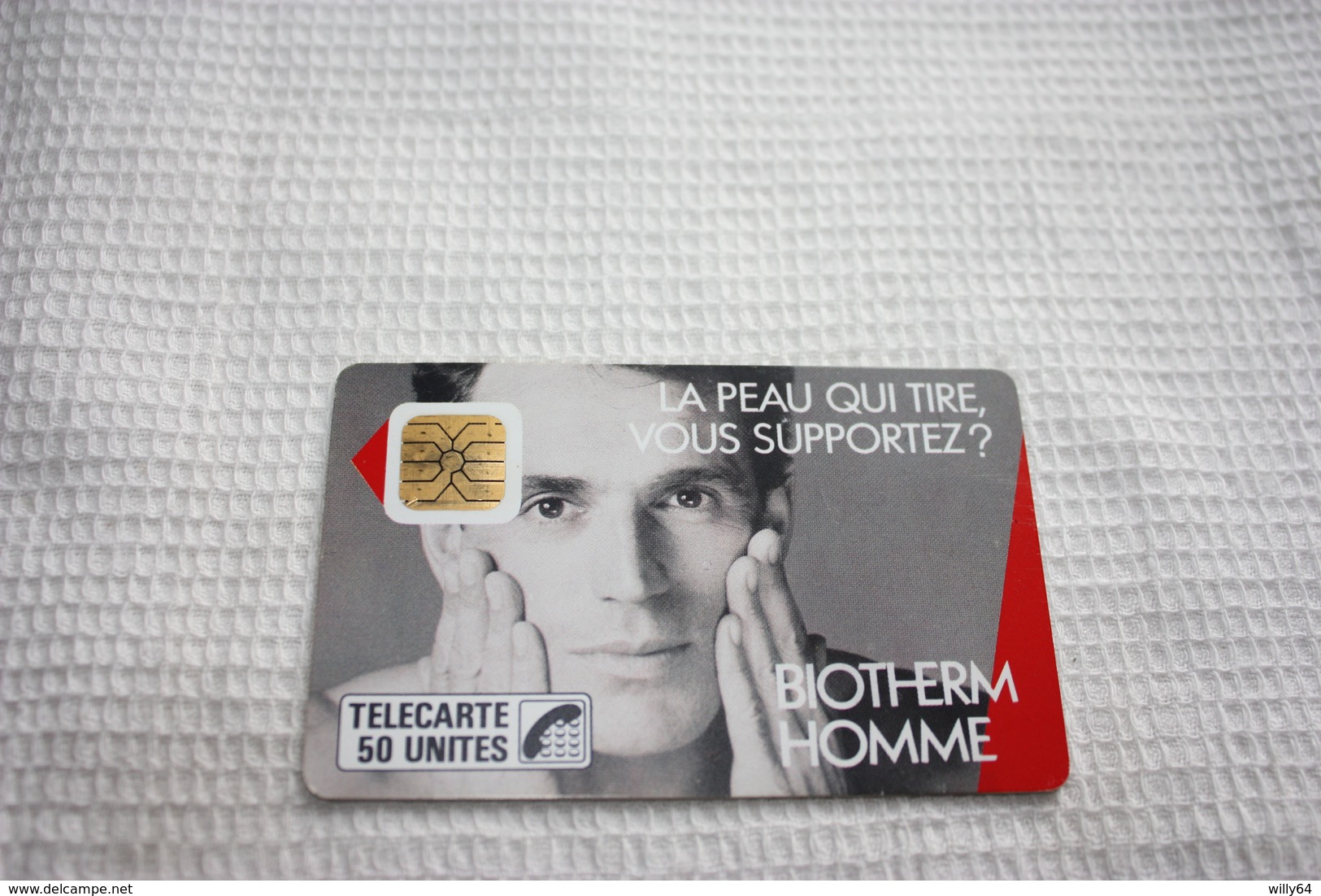 Télécarte France  F4 BIOTHERME ROSE  50u  SO1 N° à L'envers  TBE - 1987