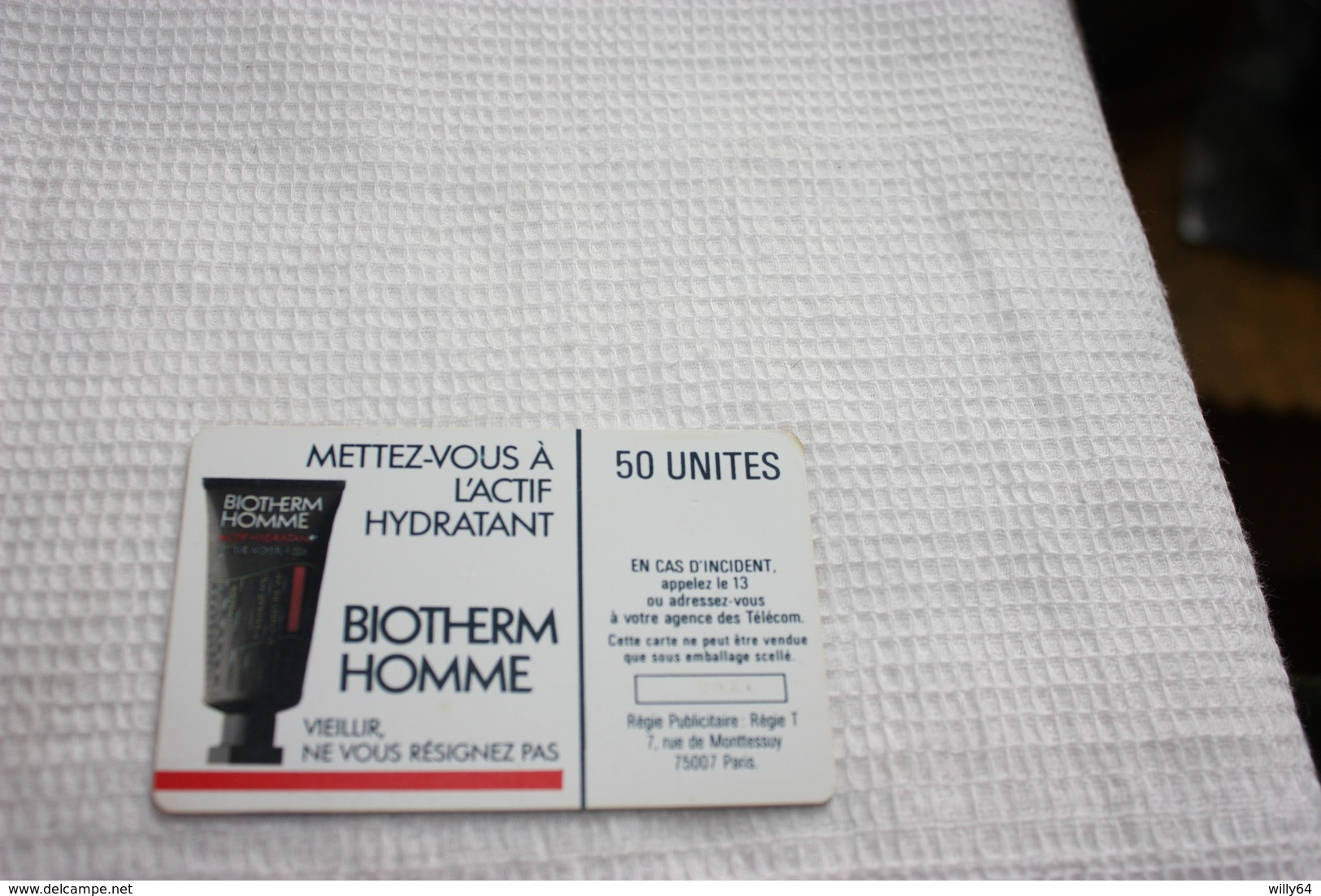 Télécarte France  F4 BIOTHERME ROSE  50u  SO1 N° à L'envers  TBE - 1987