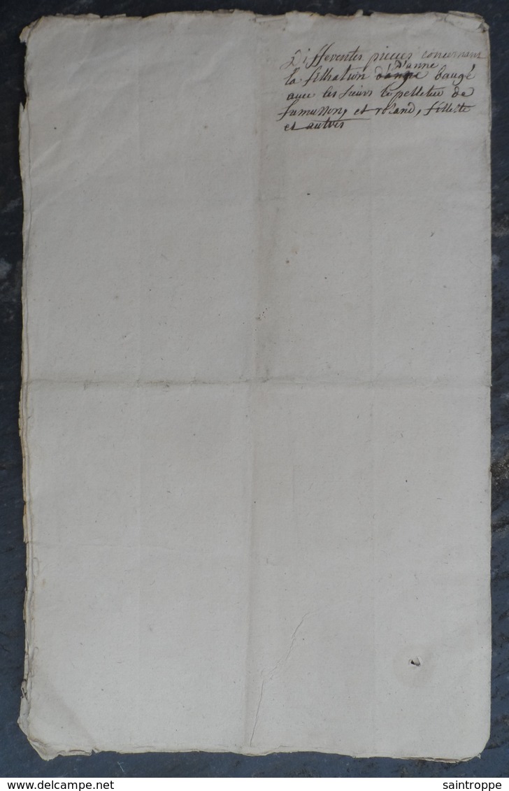 Manuscrit De 1748.Loué-en-Champagne,Souligné-sous-Vallon, à Déchiffrer. - Manuscrits