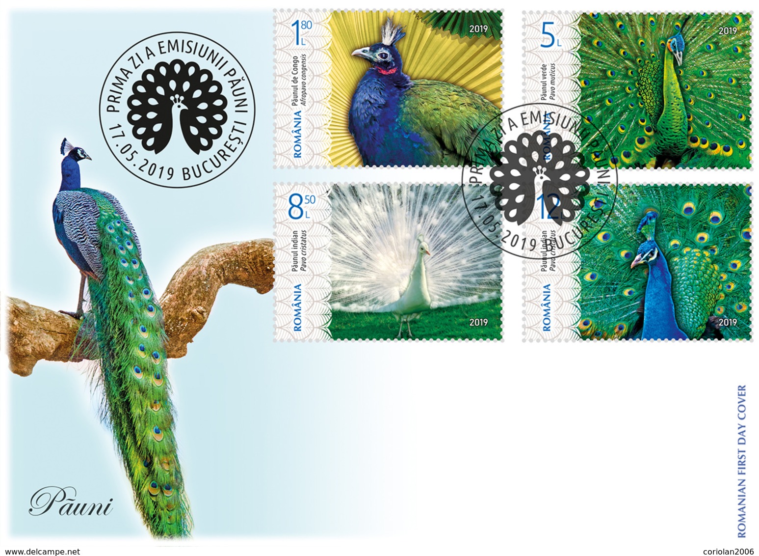 Romania 2019 / Peafowls / FDC - Paons