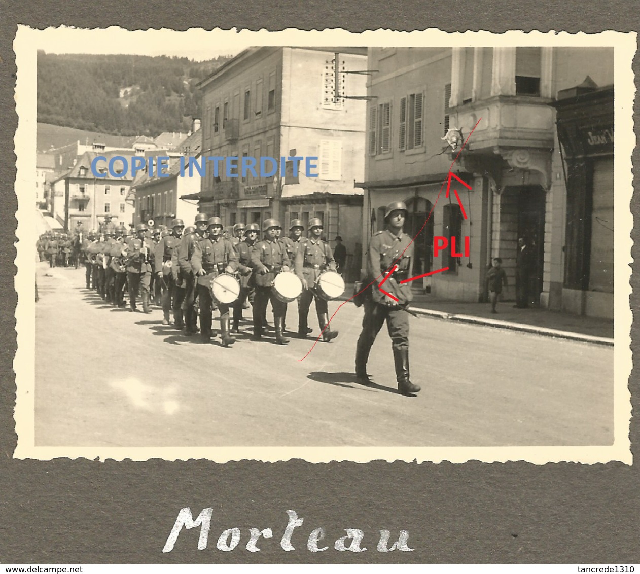 WW2 TOP PHOTO ORIGINALE Soldats Allemands à MORTEAU Près Villers Le Lac Pontarlier 25 DOUBS Frontière Suisse - 1939-45