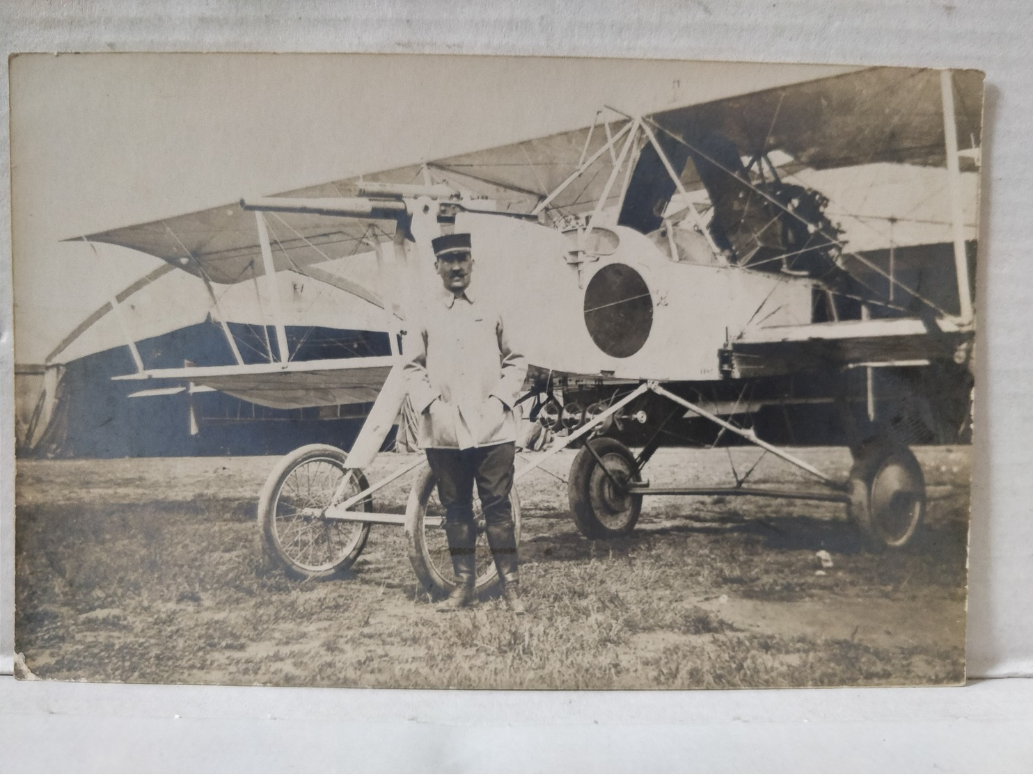 Carte-Photo. Avion. Mitrailleuse. Militaire - 1914-1918: 1ère Guerre