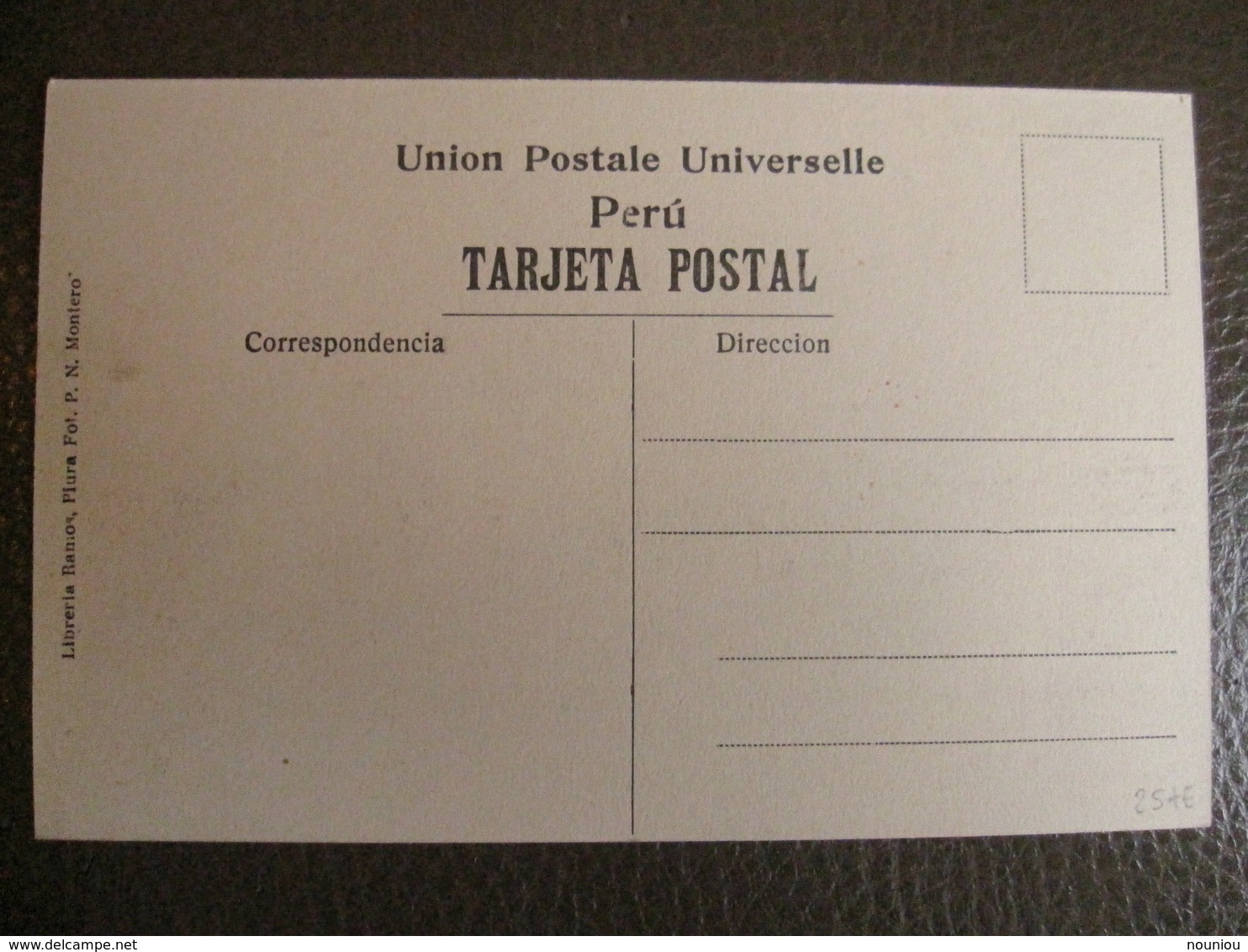 Antique Tarjeta Postal - Peru Perou - Plaza Merino - Piura - Librería Ramos Montero - Pérou