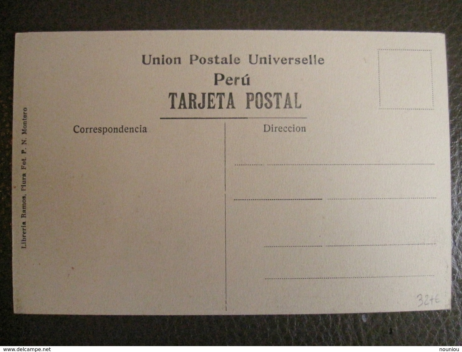 Antique Tarjeta Postal - Peru Perou - Aduana De Paita - Piura - Librería Ramos Montero - Railroad Rail Chemin De Fer - Pérou