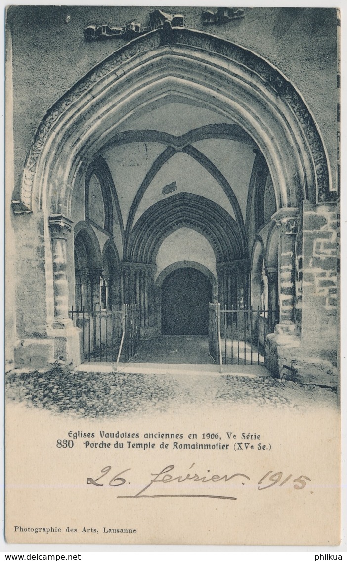 Eglises Vaudoises - Porte Du Temple De Romainmotier - Romainmôtier-Envy