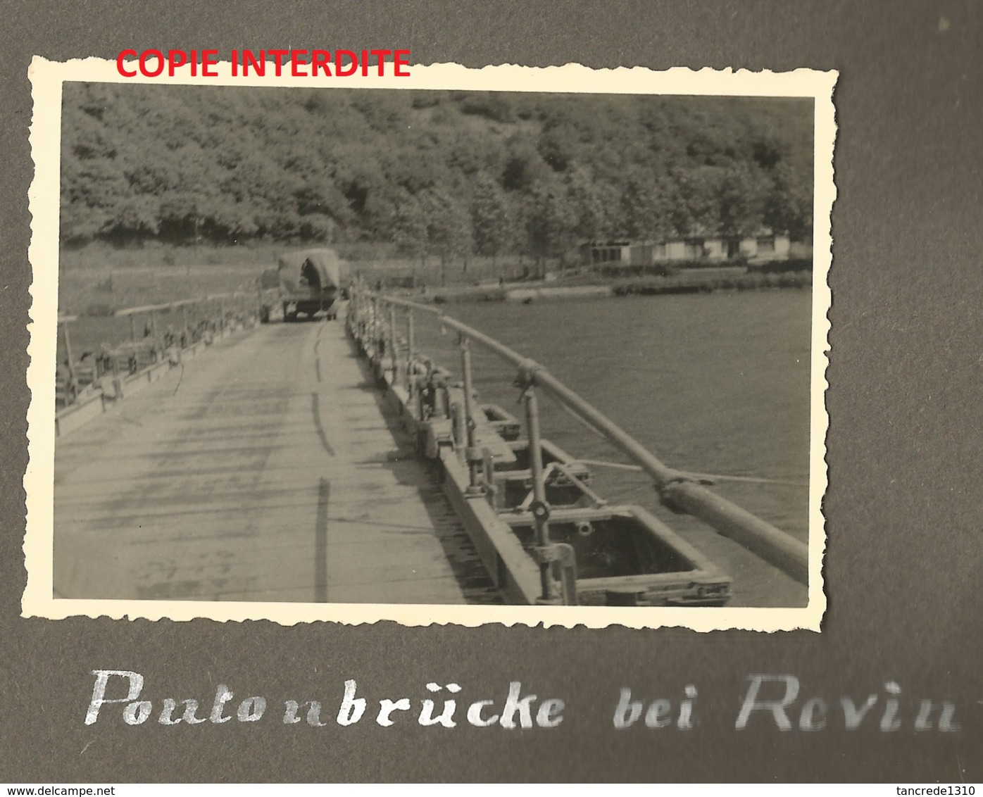 WW2 PHOTO ORIGINALE ALLEMANDE Pont Génie REVIN Meuse Maas Entre Fumay & Monthermé Près Charleville Mézières 08 ARDENNES - 1939-45