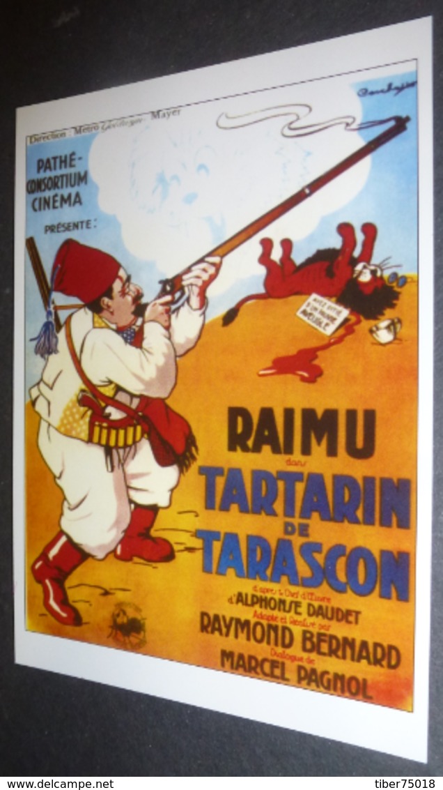 Carte Postale - Tartarin De Tarascon (cinéma Affiche Film) Raimu - Alphonse Daudet (illustration : Cecchetto) - Affiches Sur Carte