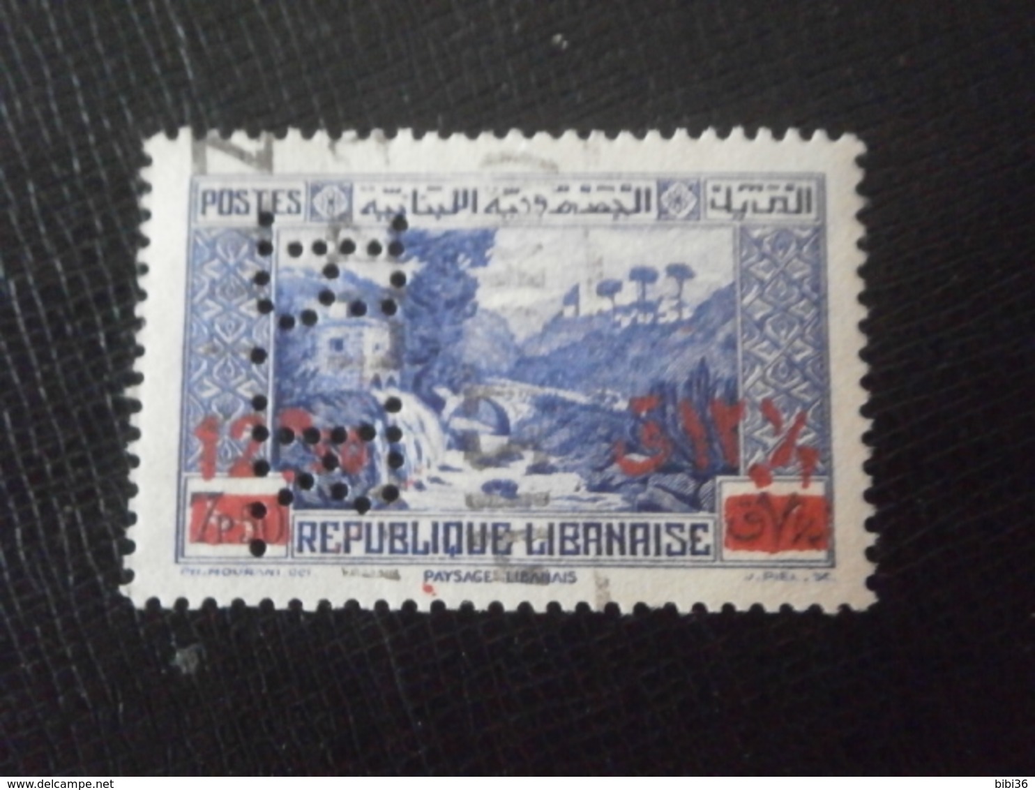 LEBANON LIBAN BEYROUTH 162 BR2 PERFORE PERFIN PERFORATION PERORIERT PERFORATI LOCHUNG PERFINS PERFORES PERCE - Liban