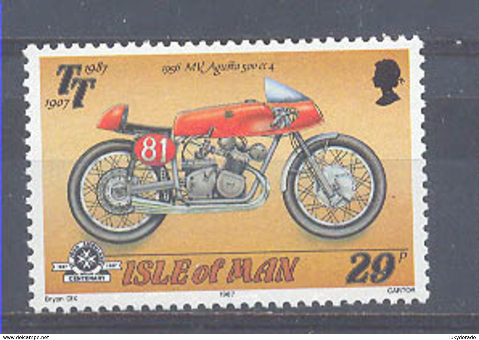 Año 1987 Nº 336 MV Augusta - Man (Eiland)