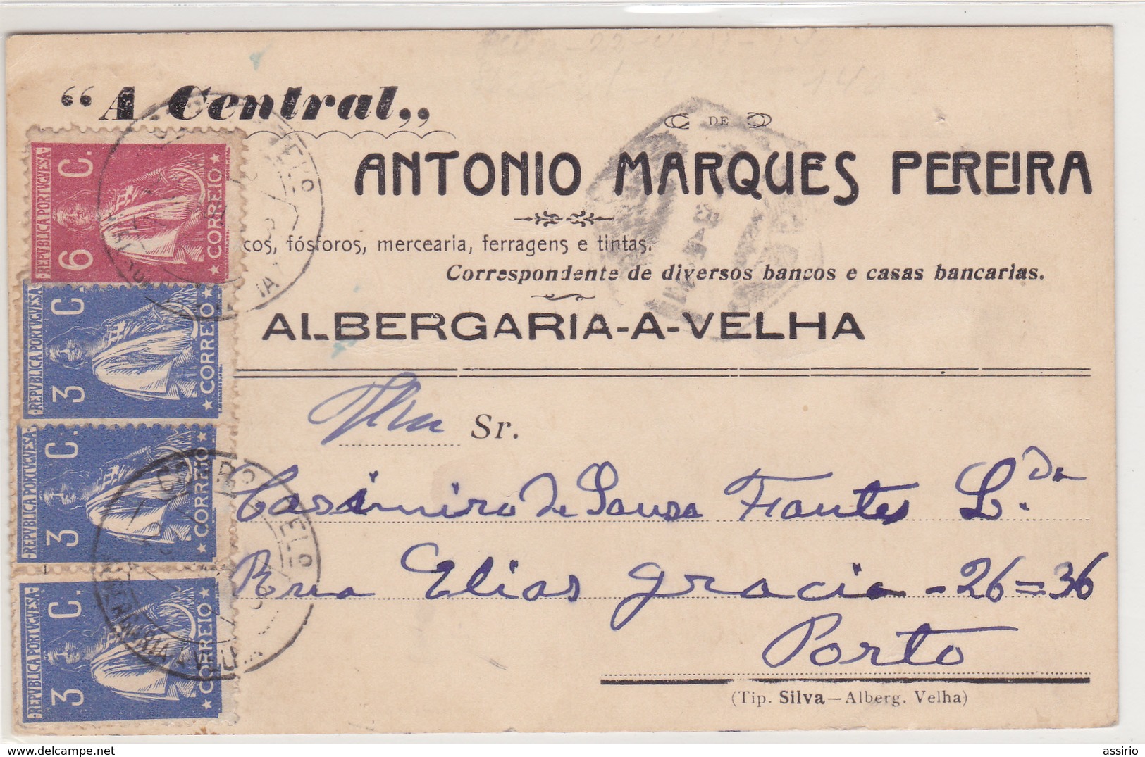 Portugal  Albergaria -A- Velha   Porto Em 1923 - Lisboa