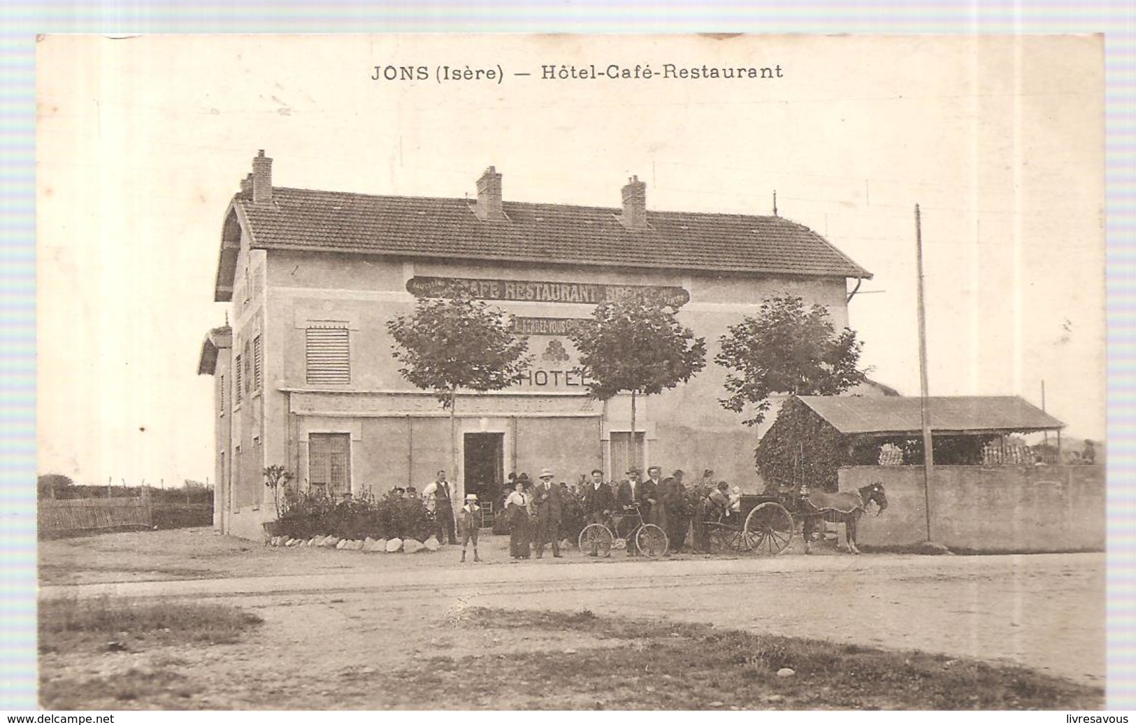 CPA Jons (38) Hôtel Café Restaurant écrite En 1915 - Pont-de-Chéruy