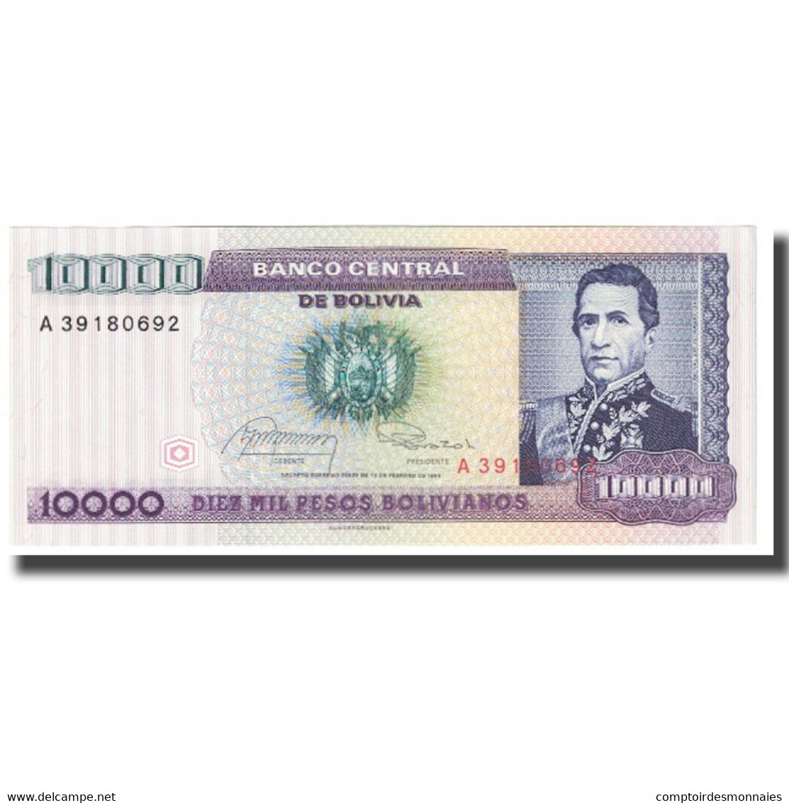 Billet, Bolivie, 10,000 Pesos Bolivianos, KM:169a, SPL - Bolivië