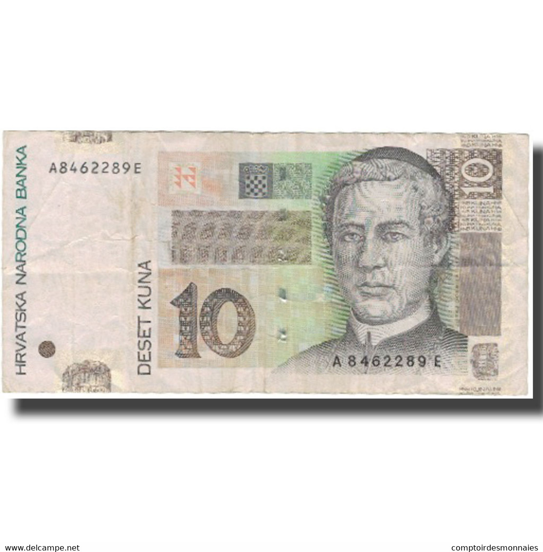 Billet, Croatie, 10 Kuna, 2001, 2001-03-07, KM:38, TB - Hongrie