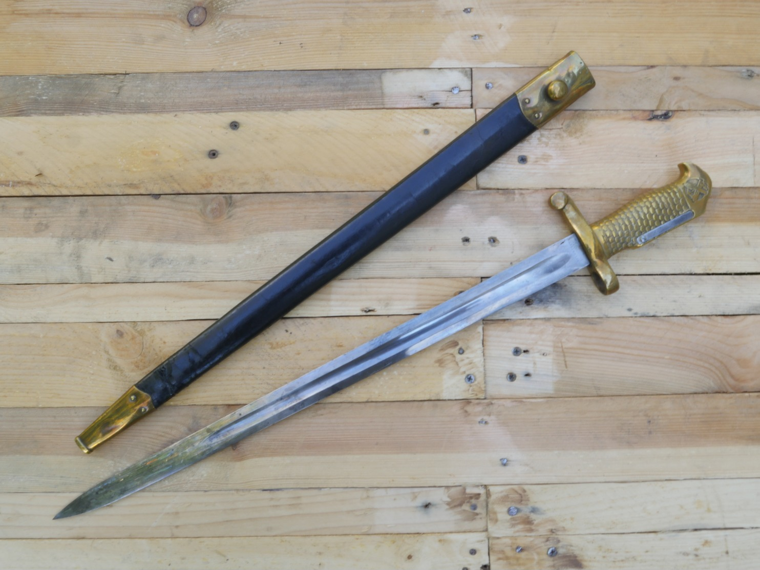 Baïonnette US Modèle 1870 De Marine, US NAVY Bayonet, 1871, AMES MFG Co. - Armes Blanches