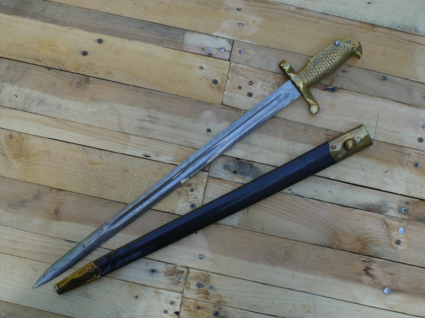 baïonnette US modèle 1870 de marine, US NAVY bayonet, 1871, AMES MFG Co.