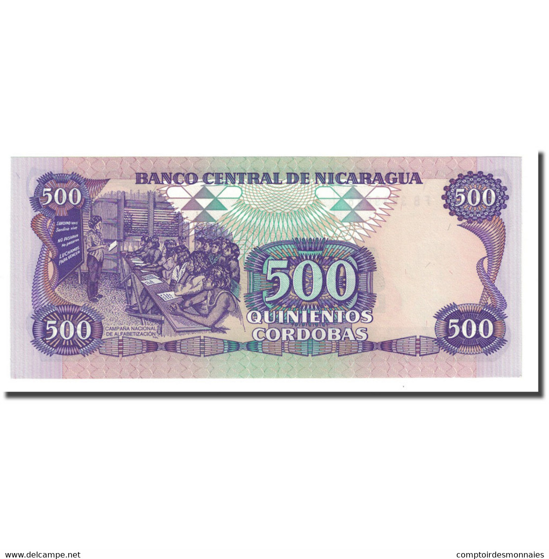 Billet, Nicaragua, 500 Cordobas, 1985, KM:155, NEUF - Nicaragua