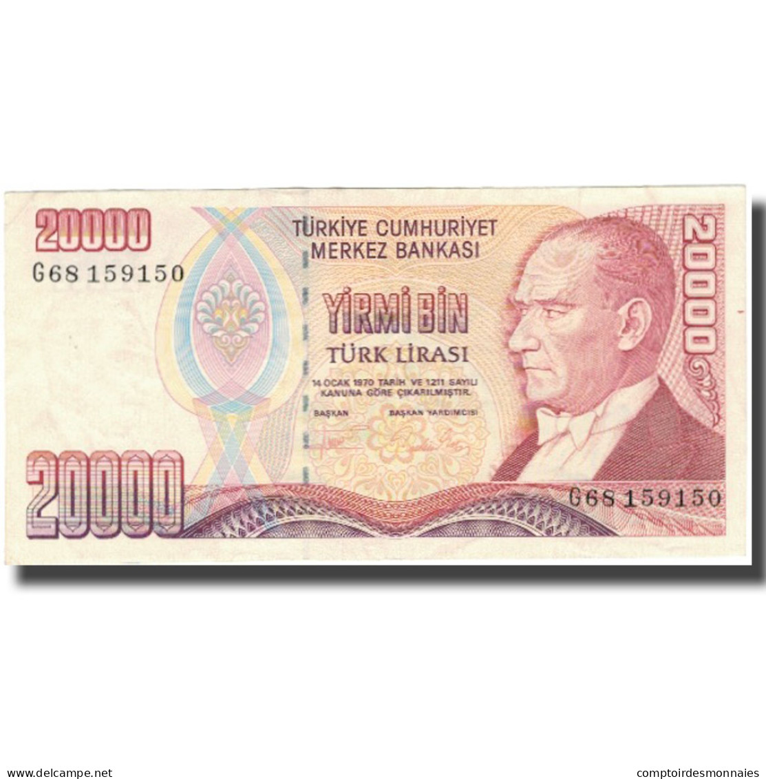 Billet, Turquie, 20,000 Lira, 1970, 1970-10-14, KM:201, SUP - Turquie