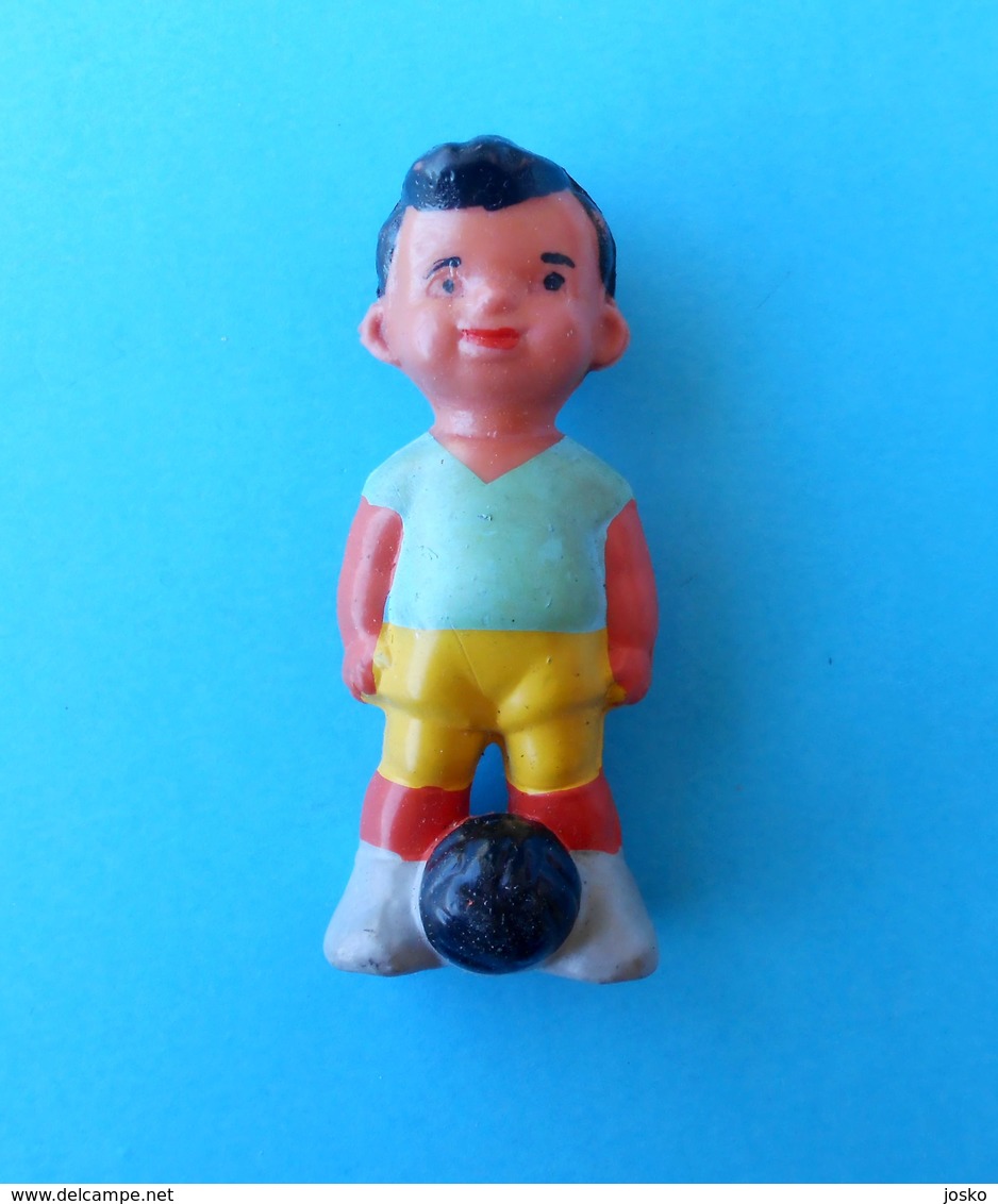 FOOTBALLER - Beautifull Vintage Rubber Toy * Football Soccer Fussball Futbol Futebol Calcio Foot Voetbal - Other & Unclassified