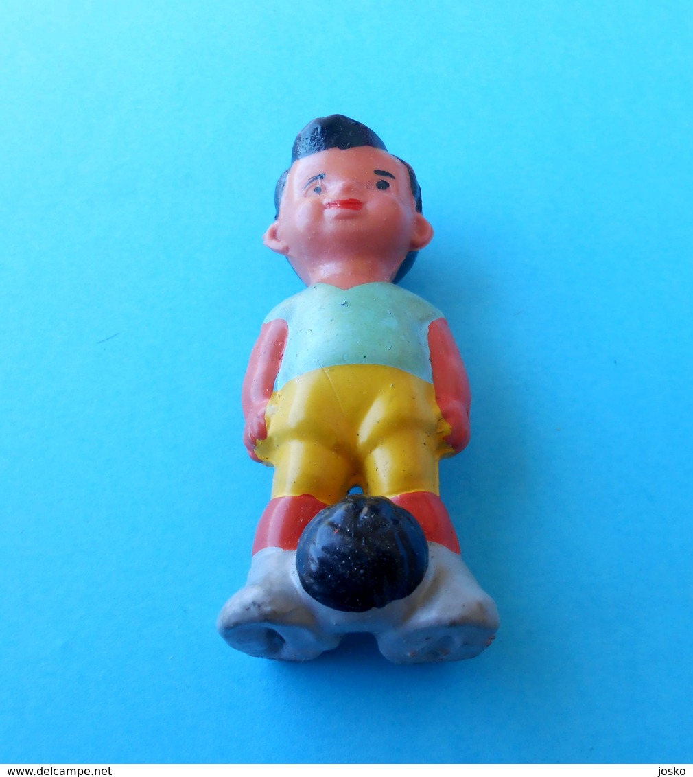 FOOTBALLER - Beautifull Vintage Rubber Toy * Football Soccer Fussball Futbol Futebol Calcio Foot Voetbal - Other & Unclassified