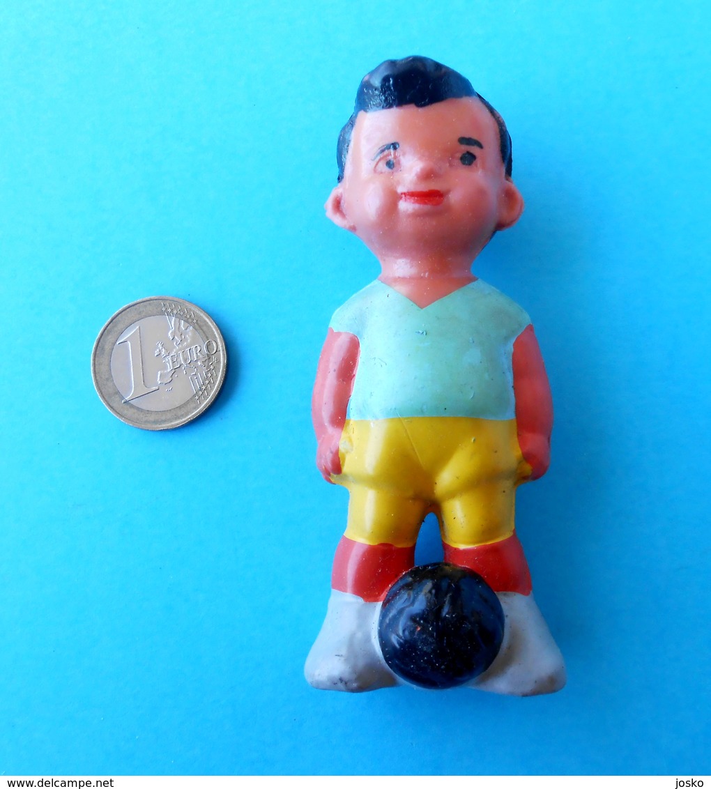 FOOTBALLER - Beautifull Vintage Rubber Toy * Football Soccer Fussball Futbol Futebol Calcio Foot Voetbal - Other & Unclassified