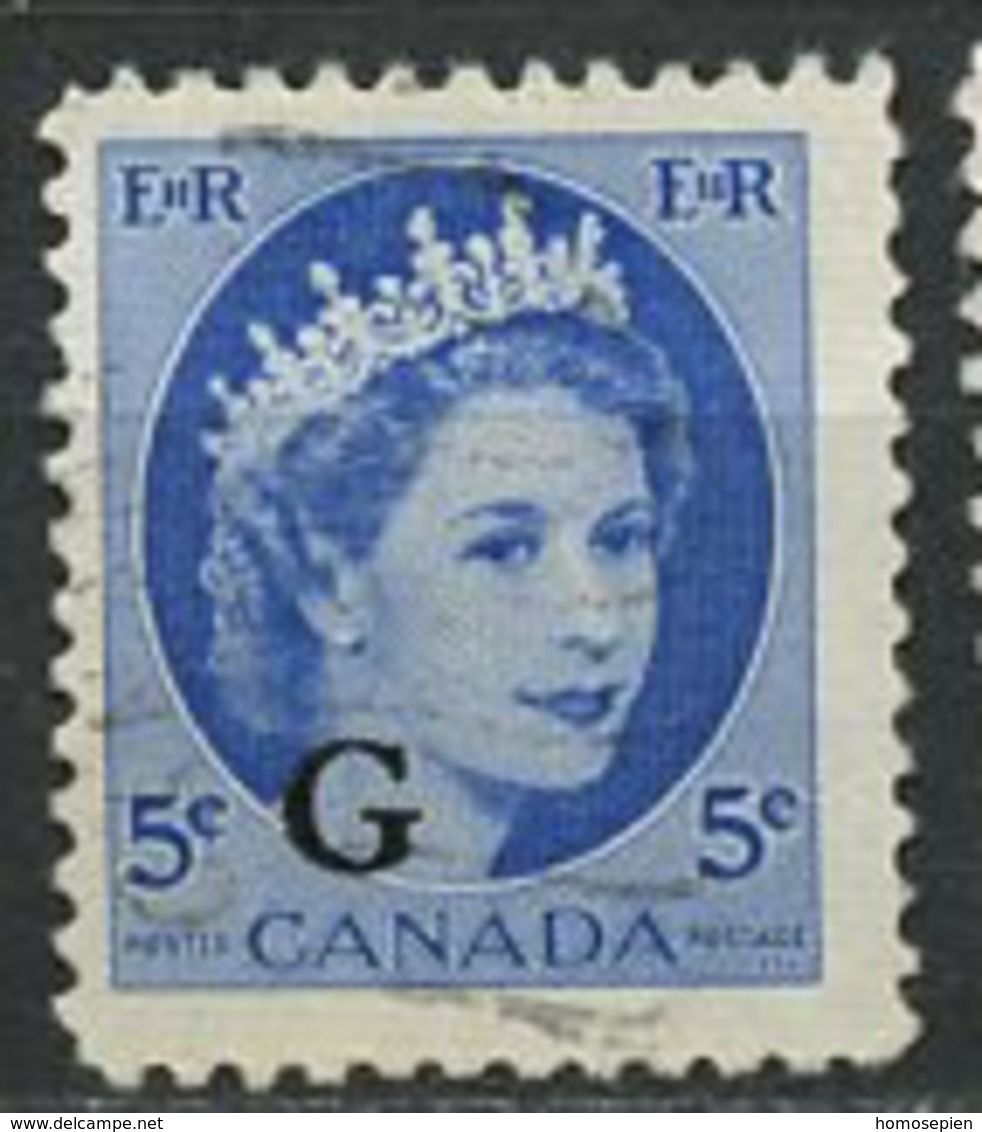 Canada - Kanada Service 1955-56 Y&T N°S41 - Michel N°D47 (o) - 5c Elisabeth II - Aufdrucksausgaben