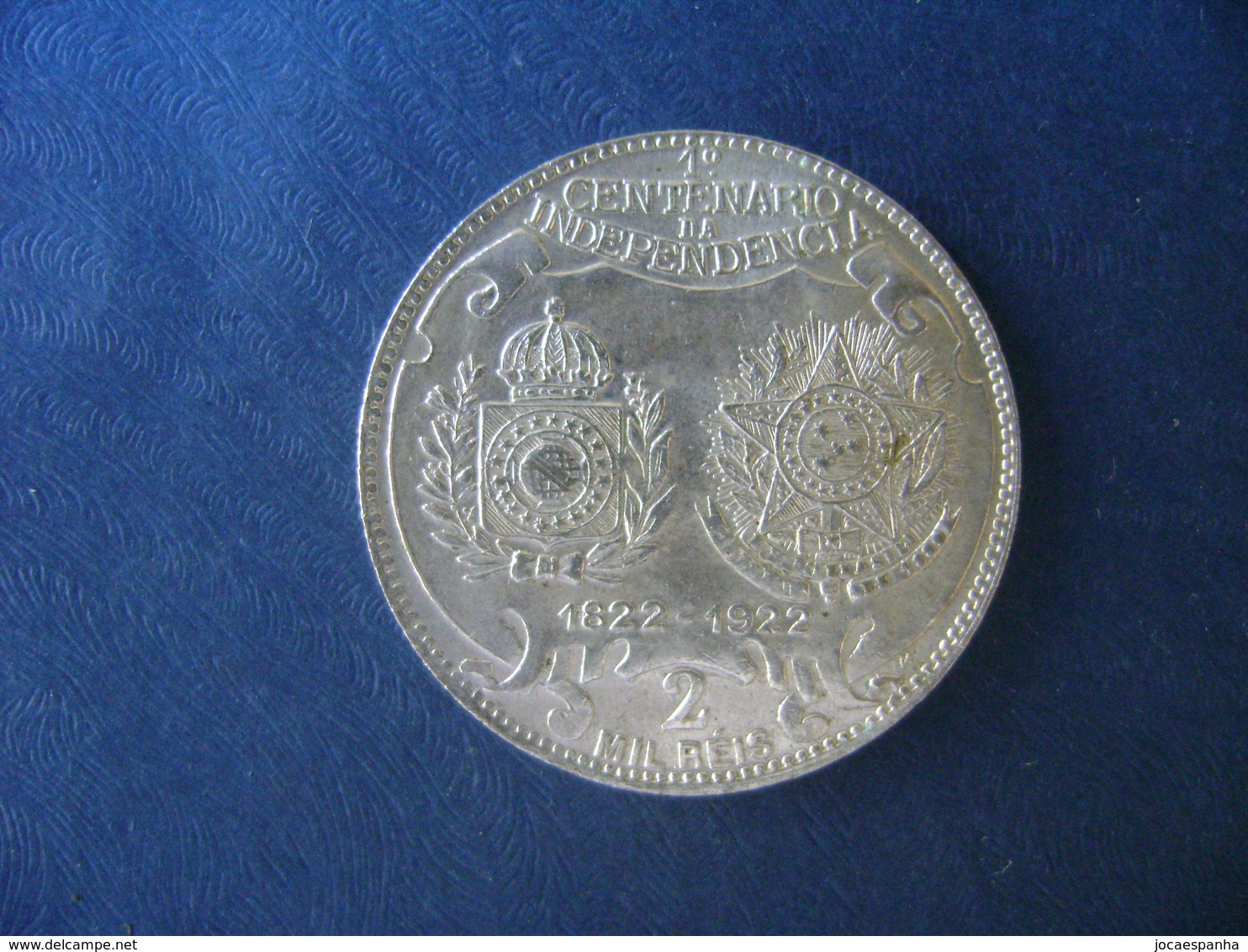 BRAZIL / BRASIL - COIN "2000 REIS", SILVER / PRATA , 1922 - Brasile