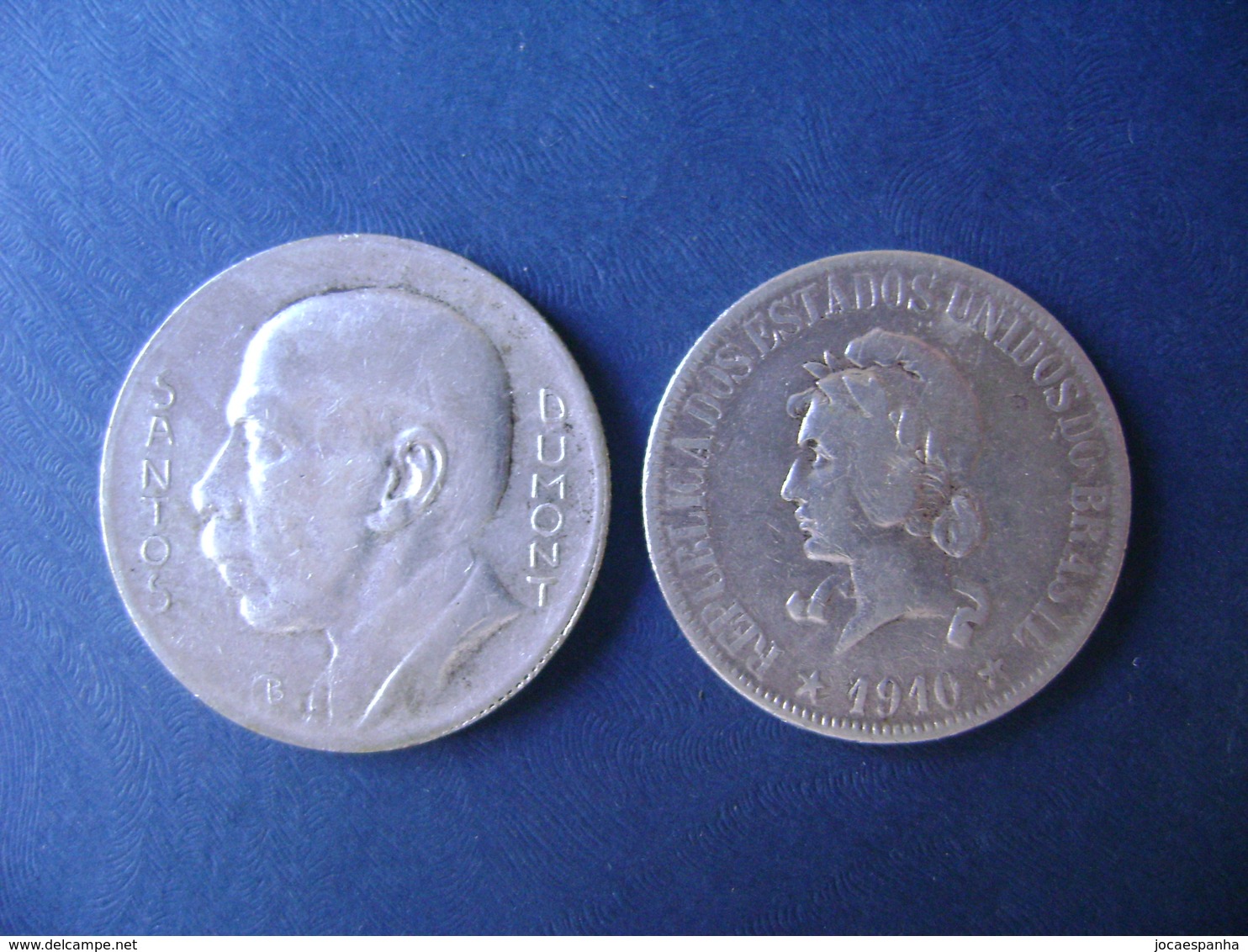 BRAZIL / BRASIL - 2 COINS "5O00 AND 1000 REIS", SILVER / PRATA , 1910 AND 1937 - Brasile